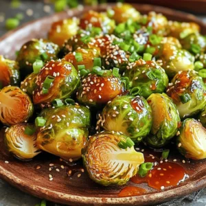 To make Honey Sriracha Brussels sprouts, you need these main items: - 1 pound Brussels sprouts, trimmed and halved - 2 tablespoons olive oil - 2 tablespoons honey - 1 tablespoon Sriracha sauce (adjust to taste) - 1 tablespoon soy sauce - 1 teaspoon garlic powder - Salt and pepper to taste - Sesame seeds for garnish - Chopped green onions for garnish When measuring ingredients, use dry measuring cups for solids. For liquids, use a liquid measuring cup. This ensures accuracy. Always chop your Brussels sprouts evenly. This helps them cook well and stay tender. Remember to wash your sprouts before trimming them. Clean sprouts taste better. If you want to switch things up, try these substitutions: - Swap honey for maple syrup for a vegan option. - Use chili garlic sauce instead of Sriracha for more heat. - Substitute coconut aminos for soy sauce for a gluten-free choice. - Add a splash of lime juice for a zingy flavor. These swaps can keep your dish fresh and exciting! First, wash the Brussels sprouts under cool water. Trim off the tough ends. Cut each sprout in half. This helps them cook evenly and soak up the sauce. You want them to be bright green and firm. In a large bowl, combine the olive oil, honey, Sriracha sauce, soy sauce, garlic powder, salt, and pepper. Use a whisk to mix everything well. The sauce should be smooth and slightly thick. Taste it and adjust the heat if needed. You can add more Sriracha for a spicier kick. Preheat your oven to 400°F (200°C). Take the halved Brussels sprouts and toss them in the sauce. Make sure each piece gets covered well. Spread the sprouts on a baking sheet lined with parchment paper. Roast them for 20-25 minutes. Stir halfway through for even cooking. They should turn golden brown and get crispy edges. Once they are done, let them cool for a few minutes. Garnish them with sesame seeds and chopped green onions. Enjoy your tasty Honey Sriracha Brussels sprouts! For complete details, check the Full Recipe. To get crispy Brussels sprouts, start with fresh ones. Trim the ends and cut them in half. This helps them roast evenly. Use a good amount of olive oil. It coats the sprouts and aids in crisping. Spread them out on the baking sheet. Crowding them will steam, not roast, the sprouts. Roast at 400°F for 20-25 minutes. Stir them halfway through for even browning. You can easily change the spice level to fit your taste. Start with one tablespoon of Sriracha. This gives a mild kick. If you want more heat, add more Sriracha. Mix it well with the other ingredients. Taste the sauce before coating the sprouts. Adjust the honey too, if needed. This balance makes the dish flavorful without overwhelming heat. Serve these sprouts as a side or snack. They pair well with grilled chicken or fish. You can also add them to a salad for extra crunch. Drizzle leftover sauce on top for a tasty finish. Garnish with sesame seeds and green onions. This adds color and texture. For the full recipe, check out the complete guide. {{image_2}} You can change the glaze to suit your taste. Try using maple syrup instead of honey. It adds a nice, sweet touch. If you want more heat, add extra Sriracha or even chili garlic sauce. For a tangy flavor, mix in a bit of balsamic vinegar. Each option brings a new twist to the dish. Brussels sprouts pair well with many veggies. Consider adding carrots or bell peppers for color. You can also mix in sweet potatoes for a hearty bite. Just chop them into similar sizes. Roast them together with the sprouts for a tasty mix. This recipe is easy to make vegan. Simply swap the honey for agave syrup. You can also use a plant-based soy sauce for a full vegan dish. This keeps the flavor while maintaining dietary needs. Enjoy the same great taste while being plant-friendly. Check out the Full Recipe for more ideas. You should store Honey Sriracha Brussels sprouts in an airtight container. Keep them in the fridge. They will stay fresh for about 3 to 5 days. Make sure they cool down before you store them. This helps keep their texture. To reheat, use the oven for the best results. Preheat your oven to 350°F (175°C). Place the sprouts on a baking sheet. Heat for about 10 minutes or until warm. You can also use the microwave. Just heat them for 1 to 2 minutes. However, this may make them softer. If you want to freeze the sprouts, first let them cool completely. Place them in a freezer-safe bag. Make sure to remove as much air as possible. They can last up to 3 months in the freezer. When you are ready to eat, thaw them overnight in the fridge. Reheat as mentioned above for the best taste. For the full recipe, check out the complete instructions above. Honey Sriracha Brussels sprouts taste best fresh. If you store them, they last about 3 days in the fridge. Keep them in an airtight container. If you notice them getting soggy, they are past their prime. For the best taste, enjoy them soon after cooking. Yes, you can use frozen Brussels sprouts. However, fresh ones provide better texture and flavor. If you use frozen sprouts, thaw them first. Pat them dry to remove excess moisture. This helps them get crispy during roasting. Honey Sriracha Brussels sprouts pair well with many dishes. Try serving them with grilled chicken or salmon. They also go great with rice or quinoa. For a fun twist, add them to tacos or salads. They add a tasty crunch and heat! For the full recipe, check out the details above. You’ve learned how to make Honey Sriracha Brussels sprouts from scratch. We covered key ingredients, step-by-step instructions, and tips for crispy results. You also gained ideas for variations and storage methods. These sprouts can be a tasty side or main dish. Experiment with flavors and enjoy your healthy meal. With practice, you’ll master this dish and impress anyone at your table.