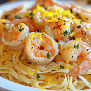 - 1 pound large shrimp, peeled and deveined - 8 ounces linguine or spaghetti - 4 cloves garlic, minced - Zest of 1 lemon - 1/4 cup fresh lemon juice - 1/2 teaspoon red pepper flakes (adjust to taste) - Salt and pepper to taste - 1/4 cup unsalted butter - 2 tablespoons olive oil - 1/4 cup fresh parsley, chopped - Grated Parmesan cheese, for serving (optional) When making lemon garlic shrimp scampi, choose fresh shrimp. They taste better and cook faster. The pasta adds a nice base. I love using linguine, but spaghetti works well too. The garlic is vital for flavor. Mince it finely to release its oils. Zest the lemon before juicing. This adds a bright taste. Red pepper flakes bring a touch of heat, but you can adjust the amount to fit your taste. For cooking, unsalted butter gives a rich flavor. Mixing it with olive oil prevents burning. Fresh parsley adds color and freshness to the dish. If you enjoy cheese, top your scampi with grated Parmesan for extra taste. You can find the full recipe to guide you through cooking this dish. Enjoy gathering these ingredients and get ready to cook a delicious meal! - Boil water and salt for linguine or spaghetti. - Cook pasta until al dente and reserve pasta water. To start, fill a large pot with water and add salt. Bring it to a rapid boil. This step is key for flavor. Once boiling, add 8 ounces of linguine or spaghetti. Stir it gently so it doesn’t stick. Cook the pasta according to the package instructions. You want it al dente, which means it should be firm yet tender. Before draining, save about one cup of the pasta water. This starchy water will help create a smooth sauce later. - Melt butter and olive oil in a skillet. - Add garlic and red pepper flakes to sauté. In a large skillet, heat 1/4 cup of unsalted butter and 2 tablespoons of olive oil over medium-high heat. This mix gives a rich flavor. Next, add 4 cloves of minced garlic and 1/2 teaspoon of red pepper flakes. Sauté this mixture for about one minute. You will know it's ready when the garlic becomes fragrant. Be careful not to burn the garlic; it can turn bitter quickly. - Combine shrimp, lemon, and pasta in the skillet. - Toss and adjust consistency with reserved pasta water. Now, add 1 pound of peeled and deveined shrimp to the skillet. Season with salt and pepper. Cook the shrimp for about 2-3 minutes on each side until they turn pink and opaque. This is a sign they are done. Then, stir in the zest and juice of 1 lemon. If the mixture looks too dry, add a splash of the reserved pasta water. Finally, toss the cooked pasta into the skillet with the shrimp. Mix well to coat the pasta with the sauce. If you want a creamier sauce, add more pasta water. This will help the flavors blend nicely. For the complete recipe, refer to the [Full Recipe]. To make perfect shrimp, check for doneness. The shrimp should be pink and opaque. This means they are fully cooked. If your shrimp are large, they may need a little more time. Small shrimp cook fast, so keep an eye on them. You can boost flavor by adding spices or fresh herbs. Try mixing in some basil or oregano. Another great tip is to marinate the shrimp before cooking. A simple mix of lemon juice and garlic works well. This gives the shrimp a deeper and richer flavor. Lemon garlic shrimp scampi pairs great with fresh bread. You can also serve it with a side salad. For the best taste and texture, serve it right after cooking. This dish is best enjoyed fresh, so don’t wait long to dig in! For the full recipe, check out the details above. {{image_2}} You can change the main protein in this dish. Here are two great options: - Substitute shrimp with chicken for a hearty twist. - Use scallops for a sweet, delicate flavor. - For a vegetarian version, try plant-based proteins like tofu or tempeh. You can easily adapt this recipe for different diets: - For a gluten-free meal, swap pasta for zucchini noodles. They add crunch and taste. - If you're dairy-free, skip the Parmesan cheese or use a vegan substitute. Want to add a global flair? Here are some fun ideas: - Include ginger or soy sauce for an Asian twist. These give a nice kick. - For Mediterranean vibes, toss in olives or capers. They add saltiness and depth. These variations keep the dish fresh and exciting. You can mix and match to fit your tastes and needs. Plus, they keep your kitchen adventures fun! For the full recipe, check the earlier section. Transfer any leftover shrimp scampi to an airtight container. This keeps it fresh. Store it in the fridge for 2-3 days. After that, the taste may fade. To freeze, portion the scampi into freezer-safe bags or containers. Be sure to label each bag with the date. You can freeze it for up to 1 month. This way, you can enjoy it later. When reheating, do it gently on the stove. Add a bit of water or broth if it seems dry. Avoid using the microwave, as it can make the shrimp rubbery. Keeping the texture nice is key! Prep time is about 10 minutes, total time is 25 minutes. This makes it a quick dish to whip up when you’re short on time. Yes, just thaw them before cooking for best results. This helps the shrimp cook evenly and taste fresh. Garlic powder or shallots can be used if fresh garlic is unavailable. While the flavor may differ slightly, these options work well in a pinch. Traditional recipes use pasta, but you can make a gluten-free version with alternative pasta. Options like zucchini noodles or gluten-free spaghetti are great substitutes. This blog post covered a delicious lemon garlic shrimp scampi. We discussed key ingredients and the step-by-step method for cooking. You learned tips for perfect shrimp and ways to tweak the recipe for your taste. We also explored variations, storage, and FAQs. This dish is quick and easy, making it great for any meal. Enjoy making it your own and impressing family or friends with your cooking skills.