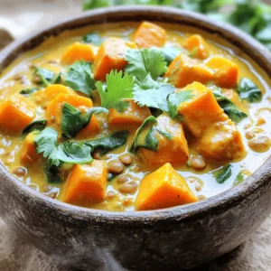 - 2 medium sweet potatoes, peeled and cubed - 1 cup dried green or brown lentils, rinsed - 1 medium onion, finely chopped - 3 cloves garlic, minced - 1 tablespoon fresh ginger, minced - 1 can (14 oz) coconut milk - 1 can (14 oz) diced tomatoes - 2 cups vegetable broth - 1 tablespoon curry powder - 1 teaspoon turmeric powder - 1 teaspoon cumin - 1 teaspoon salt - ½ teaspoon black pepper - 2 tablespoons olive oil - 1 cup fresh spinach or kale, roughly chopped - Juice of 1 lime - Fresh cilantro for garnish This recipe is plant-based and rich in nutrients. Sweet potatoes provide fiber and vitamins. Lentils add protein and minerals. Coconut milk gives a creamy texture without dairy. The dish is gluten-free, making it safe for those avoiding gluten. You can swap sweet potatoes for butternut squash if you prefer. If you have red lentils, those work too, but adjust the cooking time since they cook faster. Instead of coconut milk, try cashew cream for a different flavor. Use any leafy green you like, like collard greens, if spinach or kale is not available. First, gather your ingredients. You need sweet potatoes, lentils, onion, garlic, ginger, coconut milk, diced tomatoes, vegetable broth, curry powder, turmeric, cumin, salt, black pepper, olive oil, spinach or kale, lime, and cilantro. Peel and cube the sweet potatoes. Rinse the lentils to remove any dust. Chop the onion finely, mince the garlic and ginger, and set them all aside. 1. Press the Sauté button on your Instant Pot. Add olive oil to the pot and let it heat. 2. Once hot, add the chopped onion. Cook until it turns translucent, which takes about 3-4 minutes. 3. Stir in the minced garlic and ginger. Cook for another minute until they smell great. 4. Add the spices: curry powder, turmeric, cumin, salt, and black pepper. Mix well and cook for 30 seconds to let the flavors blend. 5. Now, add the cubed sweet potatoes, rinsed lentils, diced tomatoes with their juices, coconut milk, and vegetable broth. Stir everything well to combine. 6. Close the lid and set the vent to sealed. Select Manual or Pressure Cook and set it for high pressure for 15 minutes. 7. After cooking, let the pressure release naturally for about 10 minutes. Then, do a quick release for any remaining pressure. Open the lid and stir in the chopped spinach or kale. Add the lime juice and mix until the greens are wilted. Taste your curry and adjust the seasonings if needed. Finally, garnish with fresh cilantro before serving. Enjoy your delicious Instant Pot sweet potato lentil curry! To boost flavor in your sweet potato lentil curry, try these simple tips: - Use fresh spices. Fresh spices have more punch than old ones. Buy whole spices and grind them yourself for the best taste. - Add a pinch of sugar. A little sugar can balance the curry's spices and bring out the sweet potato flavor. - Incorporate acid. A splash of vinegar or more lime juice can brighten the dish. Add it just before serving for the best effect. - Fresh herbs matter. Fresh cilantro not only looks great but also adds a burst of flavor. Toss it in right before serving. Using the Instant Pot can make cooking easier and faster. Here are some tips to get the best results: - Layer ingredients. Place harder veggies like sweet potatoes at the bottom. This ensures they cook evenly and don’t turn mushy. - Don’t skip the sauté step. Sautéing the onions, garlic, and spices first adds depth to the flavor. It makes a big difference! - Natural release is key. Allowing for a natural pressure release helps the flavors meld better. It also keeps your lentils from getting too soft. - Check for doneness. Always taste before serving. If you want it thicker, you can sauté it again to reduce the liquid. Here are some common mistakes that can ruin your curry: - Not rinsing lentils. Rinsing lentils removes dirt and any bitter taste. Don’t skip this step! - Overcooking sweet potatoes. Sweet potatoes can get mushy if you cook them too long. Stick to the recommended time. - Ignoring seasoning adjustments. Always taste your curry before serving. You may want to adjust salt or spices. - Using old ingredients. Check your spices and canned goods. Old ingredients can dull the flavor of your curry. {{image_2}} You can switch up the veggies in your curry. Add carrots, bell peppers, or peas. Each brings a new taste and texture. If you use frozen vegetables, add them during the last few minutes of cooking. This keeps them bright and fresh. You can also try zucchini or cauliflower for a twist. These options add color and flavor. Want to add protein? Chickpeas are a great choice. They blend well with the sweet potatoes and lentils. You can also add cooked chicken or tofu for more variety. If you use meat, add it before sealing the lid. This helps the flavors combine. For a vegan option, stick with lentils and chickpeas. They fill you up and keep the dish hearty. Love heat? Add fresh chili peppers or cayenne pepper. Start small, then taste as you go. If you prefer a milder curry, skip the extra heat. You can also add a touch of honey to balance the spice. This adds sweetness without losing the curry flavor. Adjust the spices to match your taste. Making it your own is part of the fun! After you enjoy your Instant Pot sweet potato lentil curry, let it cool. Then, transfer the leftovers into an airtight container. You can store it in the fridge for up to 4 days. Make sure to keep it sealed to prevent it from drying out or absorbing other smells. When you're ready to eat the leftovers, you have a few options. You can reheat it on the stove over medium heat until hot. Stir it often to heat evenly. You can also use the microwave. Place the curry in a microwave-safe bowl and cover it. Heat it for 1-2 minutes. Stir halfway to ensure even heating. If you want to save some for later, freezing is a great option. Allow the curry to cool completely. Then, pour it into a freezer-safe container or bag. Leave some space at the top, as it will expand when frozen. You can freeze it for up to 3 months. When you're ready to eat, thaw it in the fridge overnight before reheating. Yes, you can use other lentils like red or black. Each type cooks differently. Red lentils cook faster and become mushy. Green or brown lentils hold their shape better. If you use red lentils, adjust the cooking time to about 10 minutes. This recipe is already vegan! It uses coconut milk for creaminess. You can add more veggies or legumes for extra protein. Chickpeas or peas work well. Just make sure to keep the broth vegetable-based. This curry pairs well with rice or quinoa. You can also serve it with warm naan bread. For added crunch, try a side salad. A refreshing cucumber or tomato salad complements the spices nicely. This blog post covered all you need to know about Sweet Potato Lentil Curry. We explored key ingredients, dietary info, and substitutions for any restrictions. You learned step-by-step instructions for easy preparation, cooking, and finishing touches. The tips shared will help boost flavor and avoid common mistakes. Remember, you can customize your curry with veggies, proteins, and spices. Store leftovers correctly for later enjoyment. Now you can enjoy this tasty dish and impress your friends and family. Happy cooking!