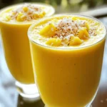 - 1 cup fresh pineapple chunks - 1 cup coconut milk (canned or carton) - 1 ripe banana - 1/2 cup Greek yogurt (plain or vanilla) Coconut pineapple smoothies are all about fresh flavors. The fresh pineapple chunks bring a sweet, juicy taste. They also add vitamins like C and B6. Next, we have coconut milk. It makes the smoothie creamy and rich. You can use canned or carton coconut milk. Both work great. A ripe banana is key for sweetness and creaminess. It blends well and gives a nice texture. Finally, Greek yogurt adds protein and a slight tang. You can choose plain or vanilla yogurt based on your taste. - 1 tablespoon honey (or agave syrup) - 1/2 teaspoon vanilla extract - 1/4 cup shredded coconut (toasted) - Ice cubes You can sweeten your smoothie with honey or agave syrup. Both add a nice touch of sweetness. The vanilla extract adds a warm flavor that pairs well with the other ingredients. For extra texture, try adding toasted shredded coconut. It gives a lovely crunch and a deeper coconut flavor. If you want a thicker smoothie, toss in some ice cubes. They chill the drink and make it more refreshing. Enjoy experimenting with these options! Start by preparing your ingredients. If you use fresh pineapple, cut it into chunks. Use a sharp knife to make this easy. Next, peel the banana. Break it into small pieces. This makes it blend better. Now, it’s time to blend! In a blender, combine the pineapple chunks, coconut milk, banana pieces, Greek yogurt, honey, and vanilla extract. If you want a thicker smoothie, toss in a handful of ice cubes. Blend everything on high speed until the mixture is smooth and creamy. If it’s too thick, add a little more coconut milk. Once blended, add the toasted shredded coconut to the mixture. Pulse the blender a few times. This adds texture without fully blending it in. Next, taste your smoothie. If you want it sweeter, add more honey. Blend again to mix it well. Pour the smoothie into glasses. You can top it with more toasted coconut for a nice look. Enjoy your fresh and flavorful drink! To get the right mix, start with the liquids. Coconut milk adds creaminess. If your smoothie is too thick, pour in more coconut milk. If it’s too thin, toss in ice cubes or more fruit. Frozen fruit is a great trick. It makes your smoothie colder and thicker. Just freeze your pineapple or banana in advance. They blend well right from the freezer. Want to boost the taste? Add superfoods! Spinach is a great choice. It adds nutrients without changing the taste. You could also try protein powder for an extra kick. If honey isn’t your style, use agave syrup or maple syrup instead. These options keep it sweet and tasty. Make your drink pop! Try garnishing with a slice of fresh pineapple on the rim. Toasted shredded coconut on top adds a nice touch too. For serving, think outside the box! Use fun glassware like mason jars or vibrant cups. It makes your smoothie look and feel special. {{image_2}} You can easily change your coconut pineapple smoothie by adding other fruits. Try adding mango for a tropical twist. You could also throw in a ripe banana for extra creaminess. If you love berries, mix in strawberries or blueberries for a berry pineapple smoothie. The sweet and tangy flavor of berries pairs well with the coconut and pineapple. Want a dairy-free option? Substitute Greek yogurt with plant-based yogurt. Almond or coconut yogurt works great. For a low-sugar version, skip the honey or use a sugar substitute. You can also use unsweetened coconut milk to cut down on sugar. This way, you can enjoy your smoothie without worrying about added sugars. Turn your smoothie into a bowl for a fun breakfast. Simply pour your blended smoothie into a bowl. Top it with fresh fruit, nuts, or granola. Adding texture and crunch makes it more exciting. Try using toasted coconut, chia seeds, or sliced almonds. These toppings not only look great but also add extra flavor and nutrition. After you make your coconut pineapple smoothie, you may have some left over. To store it, pour the smoothie into an airtight container. This helps keep it fresh. You can keep it in the fridge for up to two days. If you notice any separation, just give it a good shake before drinking. Want to save your smoothie for later? Freezing is a great option. Pour the smoothie into freezer-safe bags or containers. Make sure to leave some space for expansion as it freezes. When you're ready to enjoy it, take it out of the freezer. Let it thaw in the fridge overnight. To make it smooth again, blend it for a few seconds before serving. How long does a coconut pineapple smoothie stay fresh? In the fridge, it lasts about 48 hours. After that, the flavors may change and it might not taste as good. If you freeze it, it can be good for up to three months. Always check for any changes before you drink it. Enjoy your smoothies while they are fresh and tasty! Coconut pineapple smoothies offer many health perks. They are rich in vitamins, minerals, and healthy fats. - Fresh pineapple chunks provide vitamin C and antioxidants. They help boost your immune system. - Coconut milk is a great source of healthy fats. It can keep your heart healthy. - Ripe banana adds potassium, which is good for your muscles and heart. - Greek yogurt gives protein and probiotics. These help with digestion and can keep you feeling full. Together, these ingredients make a tasty drink that supports your health. Yes, you can make this smoothie without a blender. - Use a mashing tool to crush the pineapple and banana. - Mix the ingredients in a bowl with a whisk or fork. - You may need to stir longer to combine everything well. This method takes more time, but it works! You can sweeten your smoothie naturally. - Ripe bananas are a great option. They add natural sweetness. - Try honey or agave syrup for a touch of sweetness. - Adding more fresh pineapple can also increase natural sugars. These options help keep your smoothie healthy and tasty. Yes, this smoothie is perfect for kids! - It contains fruits and yogurt, which kids enjoy. - Adjust the serving size based on age. Smaller kids might want less. - Be mindful of any allergies, like to dairy or coconut. This smoothie can be a fun and healthy treat for the whole family! You can enjoy this smoothie at different times. - It makes a great breakfast option, providing energy for the day. - Drink it as a snack in the afternoon for a tasty pick-me-up. - It can also serve as a healthy dessert after dinner. Whenever you choose, this smoothie is sure to satisfy! This guide covered how to make a tasty coconut pineapple smoothie. We discussed key ingredients like fresh pineapple, banana, and coconut milk. You learned step-by-step instructions to blend and serve your smoothie. I shared tips for perfecting consistency and flavor. You can explore variations and store your smoothies correctly. Enjoy this refreshing drink at any time! It is nutritious, easy to make, and fun to adjust. Get creative with your ingredients, and make it your own!