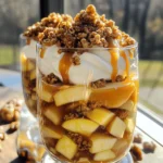 - 2 medium apples (Granny Smith or Honeycrisp), peeled and diced - 1 tablespoon butter - 1 tablespoon brown sugar - 1 teaspoon cinnamon - 1 package (8 oz) cream cheese, softened - 1 cup powdered sugar - 1 teaspoon vanilla extract - 1 cup heavy cream - 1 cup granola (your choice of flavor) - 1 cup caramel sauce (store-bought or homemade) - 2 tablespoons chopped walnuts (optional) - Chopped walnuts add great crunch and flavor. - Use different granola for a unique twist. - You can swap caramel for chocolate sauce if preferred. - Swap apples for pears or peaches for a different taste. - Cream cheese can be replaced with Greek yogurt for a lighter option. - For a vegan twist, use coconut cream and dairy-free cream cheese. - If you like more spice, add nutmeg or cardamom to the apples. This list gives you all you need. Each ingredient plays a key role in making your parfaits delicious and fun. Have fun with this recipe, and feel free to mix and match! Start by melting the butter in a skillet over medium heat. Once the butter is melting, add the diced apples, brown sugar, and cinnamon. Stir them well to coat the apples. Sauté these for about 5 to 7 minutes. You want them tender, but not mushy. When they are done, take them off the heat and let them cool. This step brings out their sweet flavor and makes them perfect for your parfaits. In a large mixing bowl, take the softened cream cheese. Beat it until it's smooth and creamy. Gradually add the powdered sugar and vanilla extract. Mix these together until they form a nice, creamy texture. In another bowl, pour in the heavy cream. Whip it until stiff peaks form. This will make your cheesecake light and fluffy. Gently fold the whipped cream into the cream cheese mixture. Make sure it’s fully combined. Grab your serving glasses. Start by placing a spoonful of the sautéed apples at the bottom of each glass. Next, add a layer of the cheesecake filling on top of the apples. Then, sprinkle a layer of granola over the cheesecake. Drizzle a bit of caramel sauce over the granola. Repeat this layering process until the glasses are filled. Finish with a layer of cheesecake filling on top. For the final touch, drizzle more caramel sauce and sprinkle with chopped walnuts if you like. Do not forget to refrigerate the parfaits for at least 30 minutes. This cooling time lets the flavors blend beautifully. Choose apples that are firm and fresh. Look for Granny Smith or Honeycrisp varieties. These apples work well because they are tart and sweet. Check for bright colors and smooth skin. Avoid any that feel soft or have bruises. Fresh apples enhance the taste of your parfaits. If you have leftovers, cover the parfaits tightly with plastic wrap. Keep them in the fridge. They stay fresh for up to three days. The layers may soften a bit, but they will still taste great. Avoid freezing them, as the texture will change. Always store them in a sealed container. You can prepare the apples and cheesecake filling a day ahead. Just store each in separate containers in the fridge. Assemble the parfaits right before serving. This keeps everything fresh and tasty. You can also layer them in advance, but it’s best to do this no more than a few hours before serving. Enjoy the ease of having a delicious dessert ready to go! {{image_2}} You can easily adapt this recipe to fit your needs. For a gluten-free version, swap granola for gluten-free oats or crushed gluten-free cookies. If you want a nut-free option, skip the walnuts on top. You can use seeds like pumpkin or sunflower seeds instead. These swaps still give you a tasty crunch without nuts. Layering is key to making these parfaits fun. Instead of just using apples, try mixing in other fruits like pears or berries. You can also switch the order of layers. Start with cheesecake filling, then add apples, granola, and caramel. This change keeps each bite exciting. You might even layer in some yogurt for a creamy twist. Spices can take your parfaits to a new level. Add nutmeg or ginger to the sautéed apples for a warm kick. You can also mix in other fruits like chopped peaches or bananas in the layers. For added sweetness, drizzle honey or maple syrup over the layers. These little changes create a unique flavor that makes your parfaits stand out. Store your Caramel Apple Layered Cheesecake Parfaits in the fridge. Use an airtight container to keep them fresh. This step helps prevent moisture loss and keeps flavors intact. Always layer the parfaits in glass cups or jars. This allows you to see the beautiful layers. Place a lid on top if needed. Enjoy them cold for the best taste. If you want to freeze your parfaits, it's best to freeze the layers separately. The cheesecake filling and sautéed apples can freeze well. Just make sure they are in airtight containers. When ready to eat, thaw them overnight in the fridge. After thawing, assemble the parfaits with granola and caramel sauce. These parfaits last in the fridge for about three days. After that, the apples may get soggy, and the granola will lose its crunch. If you store them properly, you can enjoy them for a few days. For the best taste and texture, eat them fresh! Yes, you can use other fruits. Try pears, bananas, or berries. These fruits add unique flavors and textures. Just make sure to adjust the sweetness if needed. Each fruit can bring its own twist to the parfaits. For instance, berries add a tartness that contrasts well with the sweet caramel. You can store parfaits in the fridge for up to three days. Keep them covered to prevent drying out. The flavors will blend and improve over time. However, the granola may get soggy if stored too long. To keep it crunchy, add granola just before serving. If you want to skip granola, try crushed cookies or nuts. Crushed graham crackers work well too. You could even use a mix of oats and seeds for a healthier option. Each replacement adds a different crunch and flavor to your parfaits. Choose what you enjoy most! This blog post covered many ways to make delicious cheesecake parfaits. We explored key ingredients, helpful steps, and fun variations. You learned how to sauté apples and assemble layers for the perfect treat. I also shared tips on selecting apples and storing leftovers. Remember, these parfaits can fit different diets with easy swaps. Enjoy your creativity in the kitchen, and don’t be afraid to try new flavors. You now have all the tools to make a tasty dessert!