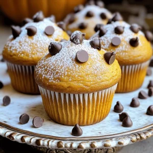 To make bakery-style pumpkin chocolate chip muffins, gather these key ingredients: - 1 ½ cups all-purpose flour - 1 tsp baking powder - 1 tsp baking soda - ½ tsp salt - 1 tsp ground cinnamon - ½ tsp ground nutmeg - ½ tsp ground ginger - ½ cup granulated sugar - ½ cup brown sugar, packed - ½ cup vegetable oil - 2 large eggs - 1 cup pumpkin puree (canned or fresh) - 1 tsp vanilla extract - 1 cup semi-sweet chocolate chips You can enhance your muffins with some fun add-ins: - ¼ cup chopped walnuts - A pinch of cloves for extra warmth - A splash of maple syrup for sweetness For best results, follow these tips: - Use a kitchen scale for precise measurements. - Spoon flour into the measuring cup, then level it off with a knife. - Ensure all ingredients are at room temperature before mixing. - Mix gently to avoid tough muffins; overmixing is a common mistake. First, preheat your oven to 350°F (175°C). This helps with even baking. Next, grab a muffin tin. Line it with paper liners or lightly grease it. This makes removing the muffins easy. In a medium bowl, add 1 ½ cups of all-purpose flour. Then, add 1 teaspoon of baking powder and 1 teaspoon of baking soda. Sprinkle in ½ teaspoon of salt, 1 teaspoon of ground cinnamon, ½ teaspoon of ground nutmeg, and ½ teaspoon of ground ginger. Whisk these together until well mixed. This step combines flavors and helps the muffins rise. In a large bowl, mix ½ cup of granulated sugar and ½ cup of brown sugar with ½ cup of vegetable oil. Stir until smooth. This blend adds sweetness and moisture. Next, beat in 2 large eggs. Add 1 cup of pumpkin puree and 1 teaspoon of vanilla extract. Mix until everything is well combined. Now, gradually add the dry mixture to the wet mixture. Stir gently just until combined. Do not overmix! Overmixing can make the muffins tough. Finally, fold in 1 cup of semi-sweet chocolate chips. If you like, add ¼ cup of chopped walnuts for extra crunch. Divide the batter evenly among the muffin cups. Each cup should be about ¾ full. Place the muffin tin in the oven. Bake for 18-22 minutes. Check if they're done by inserting a toothpick into the center. If it comes out clean, they are ready! After baking, let the muffins cool in the tin for 5 minutes. Then transfer them to a wire rack to cool completely. Enjoy your delicious pumpkin chocolate chip muffins! To get the best muffin texture, use room temperature ingredients. This helps the batter mix well. Mix the dry and wet ingredients separately first. This keeps your muffins fluffy. Remember to fold the chocolate chips in gently. Overmixing makes muffins tough. Aim for a batter that is just combined. Don’t worry if it's a bit lumpy! One common mistake is not preheating the oven. If the oven is not hot, muffins can bake unevenly. Another mistake is overfilling the muffin cups. Fill them about ¾ full to allow for rising. Also, check your baking powder and soda for freshness. Old leavening agents can ruin the rise. Finally, don’t skip cooling. Letting them cool helps set the texture. You can boost flavor with fun add-ins. Consider adding ¼ cup of chopped walnuts for crunch. They pair well with chocolate and pumpkin. If you like spices, try adding a pinch of allspice or cloves. For a twist, add a tablespoon of orange zest. This adds a bright note to the muffins. Each of these can take your muffins from good to great! {{image_2}} You can make this recipe gluten-free. Use a gluten-free flour blend. Look for one that works cup-for-cup. This will keep the texture light and fluffy. You may need to add a bit more liquid. Add a tablespoon of milk or water if the batter is too thick. To make these muffins dairy-free, swap the butter for a plant-based oil. You can use coconut oil or a vegetable oil. For the milk, use almond, soy, or oat milk instead. These changes will keep the muffins moist and tasty. Want to mix things up? Try adding a hint of espresso for a coffee twist. Just add one tablespoon of espresso powder to the dry ingredients. For a bright flavor, add a teaspoon of orange zest to the wet mix. These simple additions can change your muffin game completely! To keep your muffins fresh, let them cool completely. Place them in an airtight container. Store them at room temperature for up to three days. If you want to keep them longer, the fridge is okay, but it can dry them out. For the best taste, eat them fresh! Freezing muffins is easy and great for later use. First, let them cool fully. Wrap each muffin tightly in plastic wrap. Then, place wrapped muffins in a freezer bag. Squeeze out the air and seal it. Muffins can freeze for up to three months. When you're ready, thaw them at room temperature. To enjoy your muffins warm, preheat your oven to 350°F (175°C). Place muffins on a baking sheet. Heat for about 10 minutes. You can also use the microwave. Heat each muffin for 15-20 seconds. Enjoy them warm for the best taste! Yes, you can use fresh pumpkin. To do this, start with a small pumpkin. Cook it by roasting or boiling until soft. Then, mash or blend it into a puree. Use the same amount as in the recipe, about one cup. To check if your muffins are done, insert a toothpick into the center. If it comes out clean or with just a few crumbs, your muffins are ready. Keep an eye on them. They usually bake in 18 to 22 minutes. If your batter seems too thick, add a splash of milk or water. This will help loosen it up. Just mix gently until you reach the right consistency. It should be thick but not dry. Yes, you can make mini muffins! Use a mini muffin tin and reduce the baking time. Bake them for about 10 to 12 minutes. Check them often to avoid overbaking. Enjoy your bite-sized treats! You’ve learned about the essential ingredients and how to mix them to create tasty muffins. I shared tips for perfect texture and common mistakes to skip. Options like gluten-free and dairy-free muffins let you customize your bake. Storing them well is key for lasting freshness. Remember, making muffins is fun and provides room for creativity. Enjoy the baking process, and don’t be afraid to experiment. Happy baking!