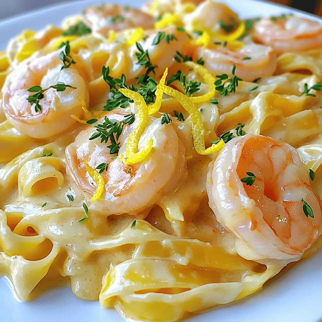Creamy Lemon Garlic Shrimp Pasta Recipe Delightfully Simple