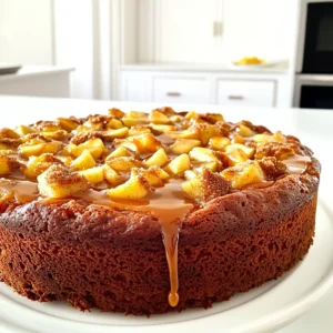 - 2 cups all-purpose flour - 1 ½ teaspoons baking powder - ½ teaspoon baking soda - ½ teaspoon salt - ½ cup unsalted butter, softened - 1 cup granulated sugar - 2 large eggs - 1 teaspoon vanilla extract - ½ cup sour cream - 2 medium apples, peeled and diced (Granny Smith or Honeycrisp) - ½ cup packed brown sugar - 1 teaspoon cinnamon - 1 cup caramel sauce (store-bought or homemade) To make this caramel apple coffee cake, you need simple yet key ingredients. The flour forms the base of the cake. Baking powder and baking soda help it rise. Salt adds flavor. The unsalted butter brings rich taste and moisture. Granulated sugar sweetens the cake. For the eggs, they add structure and bind everything together. Vanilla extract gives a warm and sweet note. Sour cream keeps the cake moist and tender. Apples give a refreshing crunch and natural sweetness. Brown sugar and cinnamon create a delicious swirl of flavor. Finally, caramel sauce drizzled on top ties all the flavors together. Choosing the right apples is vital. I recommend using Granny Smith for a tart kick or Honeycrisp for sweetness. Both options work well in this cake. Enjoy gathering these ingredients and get ready for a treat that combines flavors you love! 1. Preheat your oven to 350°F (175°C). Grease and flour a 9x13 inch baking pan. 2. In a mixing bowl, whisk together: - 2 cups all-purpose flour - 1 ½ teaspoons baking powder - ½ teaspoon baking soda - ½ teaspoon salt 3. In a large bowl, cream together: - ½ cup unsalted butter, softened - 1 cup granulated sugar 1. Add 2 large eggs, one at a time. Beat well after each addition. 2. Mix in 1 teaspoon vanilla extract and stir well. 3. Stir in ½ cup sour cream until smooth. 4. Gradually mix in your dry ingredients until just combined. 5. Fold in 2 medium apples, peeled and diced. 1. In a small bowl, mix together: - ½ cup packed brown sugar - 1 teaspoon cinnamon 2. Pour half of the batter into your prepared baking pan. Spread it evenly. 3. Sprinkle half of the brown sugar mixture over the batter. 4. Spread the remaining batter on top. Sprinkle the rest of the brown sugar mixture. 5. Bake for 30-35 minutes. Check if a toothpick comes out clean. 6. Let the cake cool for about 10 minutes. Drizzle with 1 cup caramel sauce before serving. To ensure your cake rises well, follow these steps: - Make sure your baking powder and baking soda are fresh. Old leavening agents can cause flat cakes. - Don’t skip the creaming step. Creaming butter and sugar adds air, helping the cake rise. - Avoid over-mixing the batter. Mix just until combined to keep the cake light. For flavor, choose the right apples. I recommend: - Granny Smith for a tart taste that balances the sweetness. - Honeycrisp for a sweet, juicy bite that adds great texture. The best way to serve caramel apple coffee cake is warm. I love to: - Drizzle extra caramel sauce on top for a rich finish. - Add a scoop of vanilla ice cream. The cold ice cream pairs perfectly with the warm cake. You can also serve it with whipped cream. This adds a light and airy touch to the dish. To make your cake look stunning, drizzle caramel sauce in a fun way. Try this: - Use a squeeze bottle for a nice, even drizzle. - Drizzle in a circular motion for a beautiful design. For garnishing ideas: - Use a sprinkle of cinnamon on top for added flavor and color. - Add a few apple slices or nuts for a pop of texture. This makes the cake look even more inviting. {{image_2}} You can add fun twists to your caramel apple coffee cake. Consider mixing in nuts like walnuts or pecans. They add crunch and a rich taste. You can also use chocolate chips for a sweet surprise. This makes the cake even more tempting. Feel free to change up the fruit too. Instead of apples, try pears or peaches. Each fruit brings its own sweetness and flavor. You can even mix two types of fruit for a unique taste. If you need gluten-free options, switch the all-purpose flour with gluten-free flour. Make sure to use a blend that works well for baking. This way, everyone can enjoy the cake. For those who want dairy-free, use dairy-free butter and plant-based milk. Almond milk or oat milk works great. This keeps the cake moist and delicious without dairy. You can adapt your cake for different seasons. In summer, use fresh berries like strawberries or blueberries. In winter, add spices like nutmeg or ginger. These spices warm up the flavors and make the cake cozy. Seasonal changes can bring new life to this recipe. Think about how the ingredients change with the weather. Embracing these variations can keep your caramel apple coffee cake exciting all year round. To store leftovers at room temperature, keep the cake in an airtight container. This helps keep it fresh for about two days. If you want it to last longer, refrigerate it. Wrap the cake in plastic wrap or foil, then place it in a container. This will help keep moisture in and prevent it from drying out. If you want to enjoy your caramel apple coffee cake later, freeze it. First, let the cake cool completely. Then, wrap it tightly in plastic wrap and aluminum foil. This prevents freezer burn and keeps the cake fresh. To thaw, place it in the fridge overnight. For reheating, slice the cake and warm it in the microwave for about 15-20 seconds, or until it’s warm. This cake stays fresh for about 3-5 days in the fridge. In the freezer, it can last for up to three months. Check for signs of spoilage. If you see mold or if the cake smells off, it’s best to throw it away. Enjoy your cake while it’s fresh for the best taste! Can I make this cake ahead of time? Yes, you can! Bake the cake and let it cool. Wrap it in plastic wrap. Store it in the fridge for up to three days. You can reheat it in the oven before serving. This keeps the flavors fresh. What can I use if I don't have sour cream? You can use Greek yogurt instead. It has a similar texture and taste. Another option is to use buttermilk. Both will work well in this recipe. How can I tell when the cake is fully baked? Use a toothpick to test the center. If it comes out clean or with a few crumbs, the cake is done. The edges will also pull away from the pan slightly. Keep an eye on the time, but trust the toothpick! Can I use a different pan size for this recipe? Yes, you can! If you use a smaller pan, the cake will be thicker. Adjust the baking time, as it may need a bit longer. A larger pan will make it thinner, so check it earlier. What can I substitute for caramel sauce? You can use chocolate sauce if you prefer. Another option is to make a homemade caramel. Just melt sugar with a bit of butter and cream. It’s easy and tasty! Are there alternatives to granulated sugar? Yes, you can use coconut sugar for a more natural option. Brown sugar is another good choice. It will add a deeper flavor and moisture to the cake. In this post, I shared my favorite recipe for caramel apple coffee cake. We explored the essential ingredients, from flour to caramel sauce. I guided you through each step, from mixing to baking. You learned tips to make it rise and serve it well. We also looked at fun variations and how to store your cake properly. This cake is not just tasty; it also offers great ways to customize it. Now, you can bake and enjoy a delightful treat with your loved ones. Enjoy every slice!