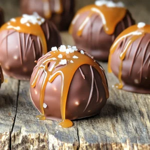 To make these No-Bake Caramel Cheesecake Truffles, gather the following: - 8 oz cream cheese, softened - 1 cup powdered sugar - 1 cup graham cracker crumbs - 1/2 cup caramel sauce (plus extra for drizzling) - 1 teaspoon vanilla extract - 1/4 teaspoon salt - 1 cup semi-sweet chocolate chips - 1 tablespoon coconut oil (optional, for melting chocolate) - Sea salt flakes for garnish Each ingredient plays a role in making these truffles rich and tasty. The cream cheese gives a creamy texture, while the caramel adds sweetness. You can swap some ingredients if needed. Here are a few ideas: - Cream cheese: Use a vegan cream cheese for a dairy-free option. - Powdered sugar: Try using coconut sugar for a less processed sweetener. - Graham cracker crumbs: Almond flour or gluten-free cookies work well for a gluten-free choice. - Semi-sweet chocolate chips: Dark chocolate or milk chocolate can replace them, depending on your taste. These swaps keep your truffles delicious while meeting different dietary needs. When choosing chocolate for dipping, I recommend semi-sweet chocolate chips. They melt well and provide a balanced sweetness. Here are some other great options: - Dark chocolate: This gives a rich flavor and pairs nicely with caramel. - Milk chocolate: Perfect if you prefer a sweeter taste. - White chocolate: Use for a sweeter, creamier finish. If you want a smooth coat, choose high-quality chocolate. It makes a big difference in flavor and texture! Start by softening the cream cheese. Place it in a mixing bowl. Beat it with an electric mixer until smooth. This takes about one minute. Next, add the powdered sugar slowly. Mix until it becomes fluffy and well combined. Then, add the graham cracker crumbs to the bowl. Pour in the caramel sauce, vanilla extract, and salt. Mix everything until you get a dough-like texture. It should hold together well and feel creamy. Now, use your hands to form small balls. Each one should be about one inch in diameter. Place the balls on a lined baking sheet. Make sure they are not touching each other. Once you form all the balls, pop the baking sheet into the freezer. Freeze them for about 30 minutes. This helps the truffles firm up and hold their shape. While the truffles freeze, it’s time to melt the chocolate. Take a microwave-safe bowl and add the semi-sweet chocolate chips. If you want, add coconut oil for a smoother coat. Microwave in 20-second intervals. Stir the chocolate after each interval until it is fully melted. Once the truffles are firm, take them out of the freezer. Dip each ball into the melted chocolate using a fork. Make sure each truffle is well coated. Place the chocolate-covered truffles back on the lined baking sheet. Drizzle them with extra caramel sauce and sprinkle sea salt flakes on top. Finally, refrigerate the truffles for at least 15 minutes to set the chocolate. To get the right texture for your truffles, start with softened cream cheese. Beat it until smooth. Then, add powdered sugar slowly. This keeps your mixture fluffy. When you mix in the graham cracker crumbs and caramel, it should feel doughy but not sticky. If it's too soft, chill it for a bit before forming balls. One big mistake is not chilling the truffles long enough. If they are too warm, they won’t hold their shape. Another mistake is rushing the chocolate melting process. Always melt chocolate in short bursts. Stir it often to prevent burning. Lastly, don’t skip the sea salt flakes. They add a great contrast to the sweet caramel. For serving, place truffles on a nice plate. Drizzle extra caramel over them for a fun touch. You can also sprinkle some chopped nuts or cocoa powder for added flavor. To impress your guests, use decorative liners. These make your truffles look fancy and inviting. Enjoy these delightful treats with friends or family for any occasion! {{image_2}} You can customize your truffles with fun flavors. Try adding nuts like chopped pecans or walnuts for crunch. You can also switch the extracts. Use almond or hazelnut instead of vanilla for a new taste. For a fruity twist, mix in some orange or lemon zest. Each flavor change makes a unique treat! If you need gluten-free options, use gluten-free graham crackers. They work just as well in the recipe. You can also use dairy-free cream cheese for a vegan version. Just check the labels to ensure they fit your needs. These simple swaps keep the truffles delicious for everyone! Presentation can make your truffles pop. Use colorful sprinkles or crushed nuts on top. You can also roll them in cocoa powder or shredded coconut. For a classy look, drizzle white chocolate over the dark chocolate coating. These small touches make your truffles fun and inviting! To keep your no-bake caramel cheesecake truffles fresh, store them in an airtight container. This helps prevent them from drying out or absorbing other smells in the fridge. You can layer parchment paper between the truffles to avoid sticking. Place the container in the fridge for best results. These truffles stay tasty for about one week in the fridge. If you want to keep them longer, consider freezing them. Always check for any signs of spoilage before enjoying them after a few days. Freezing is a great way to store truffles for later. To freeze, place the truffles on a baking sheet in a single layer. After they freeze for about two hours, transfer them to a freezer-safe bag or container. They can last up to three months in the freezer. When you're ready to eat them, just take them out and let them thaw in the fridge. Enjoy these sweet bites anytime! Yes, you can use low-fat cream cheese. It will still give you a creamy texture. However, the taste might not be as rich. For the best flavor, I suggest using full-fat cream cheese. This will make your truffles taste more like cheesecake. To make these truffles vegan, swap the cream cheese for a plant-based option. Use a dairy-free cream cheese brand. Replace the powdered sugar with coconut sugar or another vegan sweetener. For the chocolate, choose vegan chocolate chips. Finally, use maple syrup instead of caramel sauce. These changes will keep your truffles tasty and vegan-friendly. If you don’t have graham crackers, you can use crushed cookies or nuts. Some good options are digestive biscuits, vanilla wafers, or even almond flour. Each option gives a unique flavor and texture. Experiment to find your favorite alternative! These cheesecake truffles are simple to make with the right ingredients and steps. We covered what to use, tasty swaps, and the best chocolate for dipping. You now have tips for perfect texture, common mistakes to avoid, and creative serving ideas. Don’t forget to explore various flavors and dietary options. Finally, learn how to store truffles for freshness. With these insights, you can create delicious treats that impress everyone. Enjoy making your cheesecake truffles!