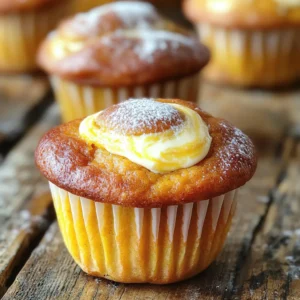 For the dry mix, you need: - 1 ½ cups all-purpose flour - 1 teaspoon baking powder - ½ teaspoon baking soda - ½ teaspoon salt - 1 teaspoon ground cinnamon - ½ teaspoon ground nutmeg - ½ cup granulated sugar - ½ cup brown sugar, packed These ingredients create the base of your muffins. The flour gives structure, while the baking powder and baking soda help them rise. The spices add warmth and flavor. Next, gather these wet ingredients: - ½ cup vegetable oil - 2 large eggs - 1 cup canned pumpkin puree - 1 teaspoon vanilla extract The oil keeps your muffins moist. Eggs help bind everything together. Pumpkin puree adds flavor and keeps the muffins soft. Vanilla enhances the overall taste. For the creamy center, use: - 4 oz cream cheese, softened - 2 tablespoons powdered sugar This filling is the star of the muffins. The cream cheese provides a rich, tangy taste. The powdered sugar sweetens the filling, balancing the spices in the muffins. These ingredients together make the perfect pumpkin cream cheese muffins. The mix of spices and creaminess creates a delightful treat. Enjoy making these muffins! Start by preheating your oven to 350°F (175°C). This step is key to getting your muffins just right. While the oven heats, line a muffin tin with paper liners or lightly grease it. This prevents the muffins from sticking. In a medium bowl, whisk together the dry ingredients. You need 1 ½ cups of all-purpose flour, 1 teaspoon of baking powder, ½ teaspoon of baking soda, ½ teaspoon of salt, 1 teaspoon of ground cinnamon, and ½ teaspoon of ground nutmeg. Set this bowl aside. Next, grab a large mixing bowl. Combine ½ cup of granulated sugar and ½ cup of packed brown sugar with ½ cup of vegetable oil. Beat in 2 large eggs, one at a time. Mix well after each egg. Now, stir in 1 cup of canned pumpkin puree and 1 teaspoon of vanilla extract until smooth. Gradually add the dry mixture into the wet mixture. Stir gently until just combined. Be careful not to overmix, as this can make the muffins tough. In a small bowl, mix 4 oz of softened cream cheese with 2 tablespoons of powdered sugar until smooth. This will be your cream cheese filling. Now, it’s time to assemble your muffins. Fill each muffin cup halfway with the pumpkin batter. Add a teaspoon of cream cheese filling in the center of each cup. Then, top with more pumpkin batter until the cups are about ¾ full. Bake your muffins in the preheated oven for 18-20 minutes. Check for doneness by inserting a toothpick into the center. If it comes out clean, they are ready! Let the muffins cool in the pan for about 5 minutes. After that, transfer them to a wire rack to cool completely. Enjoy your delicious pumpkin cream cheese muffins! To get the best texture for your muffins, use these tips. First, mix the dry ingredients well. This helps spread the leavening agents evenly. When mixing wet and dry ingredients, stir gently. Overmixing can lead to tough muffins. Aim for a lumpy batter; it’s okay if there are small flour pockets. The cream cheese filling adds moisture, keeping your muffins soft and fluffy. You’ll need a few tools to make these muffins. Here’s a quick list: - Mixing bowls - Whisk - Measuring cups and spoons - Muffin tin - Paper liners or cooking spray - Toothpick for testing doneness Using the right tools ensures smooth preparation and baking. Baking times may vary based on your oven and muffin size. Start checking for doneness at 18 minutes. Insert a toothpick into the center of a muffin. If it comes out clean, your muffins are ready! If not, bake them for a few more minutes. Always keep an eye on them to avoid overbaking. Adjusting baking time helps you achieve the perfect golden-brown tops. {{image_2}} You can change your muffins by adding nuts or chocolate chips. Walnuts or pecans add crunch and flavor. Just fold in about half a cup of chopped nuts before baking. If you love chocolate, try adding semi-sweet or dark chocolate chips. Use about half a cup and mix them in gently. Both options make these muffins even more delicious! If you want to make gluten-free muffins, swap the all-purpose flour with a gluten-free blend. Many brands work well, so check for one that fits your taste. Make sure it has xanthan gum to help with texture. This change lets everyone enjoy these muffins, no matter their diet. You can boost the flavor of your muffins with extra spices. Try adding a pinch of ginger or cloves for warmth. You can also mix in some vanilla bean paste for a rich taste. For more depth, add a splash of maple syrup or honey to the batter. These small changes can create a unique twist on the classic recipe! You can store your pumpkin cream cheese muffins at room temperature. Keep them in an airtight container. They will stay fresh for up to three days. If you want them to last longer, place them in the fridge. In the fridge, they can last up to a week. Just remember to let them come back to room temperature before you enjoy them. To freeze your muffins, first let them cool completely. Wrap each muffin tightly in plastic wrap. Then, place them in a freezer-safe bag or container. Label the bag with the date. You can freeze them for up to three months. When you’re ready to eat, simply thaw them in the fridge overnight or at room temperature for a few hours. Reheating is quick and easy. If you want a warm muffin, preheat your oven to 350°F (175°C). Place the muffins on a baking sheet. Heat for about 10 minutes. You can also use a microwave. Heat each muffin for about 15 seconds. Check to make sure it's warm all the way through. Enjoy your tasty treat! Yes, you can use fresh pumpkin. First, cook the pumpkin until soft. Then, mash it well. This will give a fresh taste. Just make sure to drain any extra water. Canned pumpkin is thicker and easier to use. Fresh pumpkin may need more time to prep. To stop muffins from sinking, avoid overmixing. Mix until just combined. Overmixing adds too much air. Also, make sure your baking powder and baking soda are fresh. Old leavening agents may not rise well. Lastly, fill the muffin cups correctly, about three-quarters full. You can add nuts or chocolate chips for extra flavor. Chopped walnuts or pecans work great. For a different taste, try adding spices like ginger or cloves. You could also use maple syrup instead of some sugar. These changes can make your muffins unique and fun! This blog post covered key parts of making delicious muffins. We talked about dry and wet ingredients, including a tasty cream cheese filling. You learned step-by-step instructions for mixing and baking. I shared tips to help you achieve the right texture. We explored easy variations, like adding nuts or spices. Lastly, I explained how to store your muffins properly. Use these methods to bake muffins that everyone will love. Happy baking!