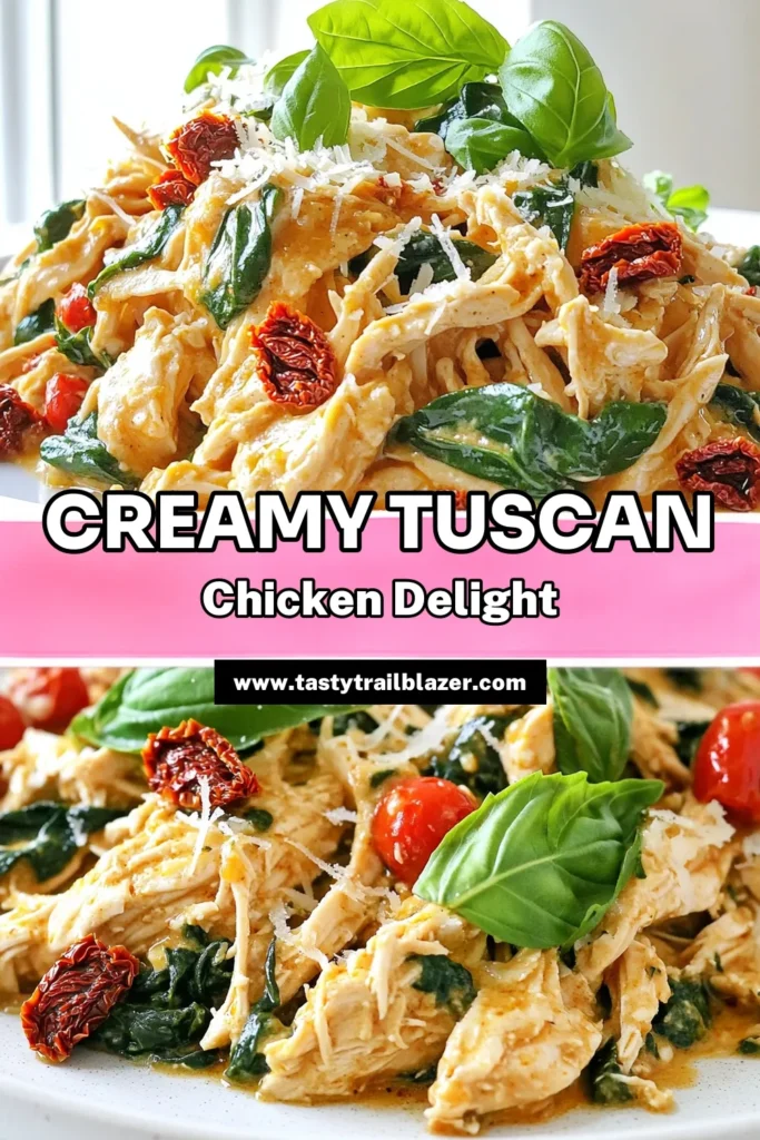Discover the deliciousness of Slow Cooker Tuscan Chicken! This easy recipe features tender chicken breasts simmered with sun-dried tomatoes, spinach, and creamy goodness, making it a perfect weeknight dinner. Enjoy a meal that’s bursting with flavor and takes minimal effort – just set it and forget it! Click through to explore this recipe and elevate your dinner game tonight. #SlowCookerRecipes #TuscanChicken #HealthyEating #EasyDinnerIdeas