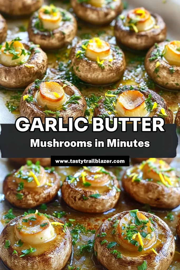 Indulge in the rich flavor of these Garlic Butter Roasted Mushrooms! With simple ingredients like baby bella mushrooms, garlic, and fresh herbs, this easy recipe transforms your meal into something special. Perfect as a side or appetizer, these mushrooms are roasted to perfection in just 30 minutes. Ready to impress your guests? Click through now to explore the full recipe and more delicious ideas! #GarlicButterMushrooms #MushroomRecipes #EasyRecipes #Foodie