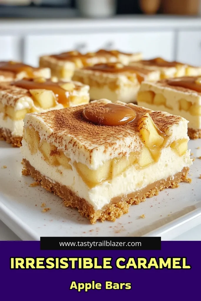 Indulge in the deliciousness of Caramel Apple Cheesecake Bars that combine creamy cheesecake and sweet apples in every bite! This easy recipe features a buttery graham cracker crust, fresh Honeycrisp or Granny Smith apples, and a rich caramel drizzle. Perfect for dessert lovers, these bars are sure to impress at any gathering. Click through for the full recipe and make your taste buds happy! #CaramelAppleCheesecake #DessertRecipes #FallBaking #SweetTreats