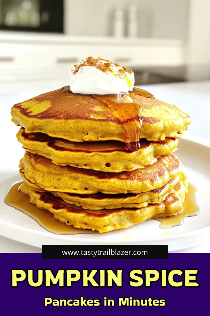 Indulge in the flavors of fall with these cozy pumpkin spice protein pancakes! Packed with healthy ingredients and delicious pumpkin puree, these pancakes are perfect for breakfast or brunch. Easy to make in just 20 minutes, they're a tasty way to boost your protein intake. Click through for the full recipe and make your mornings extra special! #PumpkinPancakes #HealthyBreakfast #FallRecipes #ProteinPancakes
