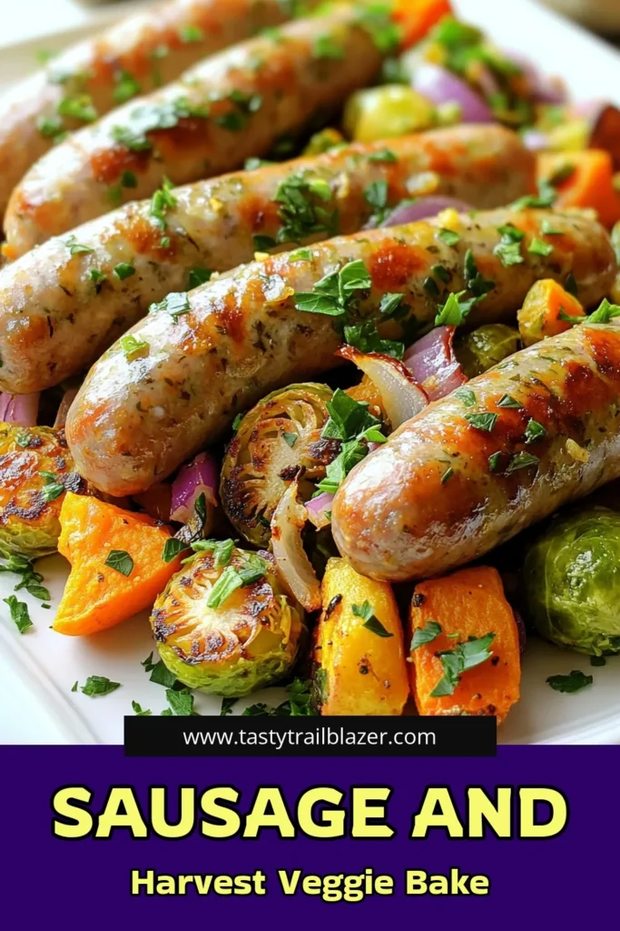 Warm up your fall evenings with this delicious Sausage & Autumn Harvest Medley! Packed with hearty Italian sausages and vibrant veggies like Brussels sprouts and sweet potatoes, this one-pan dish is both simple and comforting. It’s perfect for a cozy family dinner! Click through to explore the full recipe and get ready to savor every bite. Don’t miss out on this seasonal favorite! #SausageRecipes #FallCooking #HealthyDinner #OnePanMeals