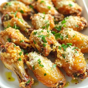 - 2 pounds chicken wings - 2 tablespoons olive oil - 4 cloves garlic, minced - 1 teaspoon salt - 1/2 teaspoon black pepper - 1 teaspoon dried oregano - 1/2 teaspoon chili powder - 1/2 cup grated Parmesan cheese - 2 tablespoons chopped fresh parsley (for garnish) - Your favorite dipping sauces - Fresh celery sticks or carrot sticks for crunch When you make Air Fryer Garlic Parmesan Wings, choose fresh chicken wings. I prefer using whole wings for the best taste. Olive oil helps the wings crisp up nicely and adds flavor. Minced garlic gives these wings a strong kick. For seasonings, salt and pepper lay the base. Dried oregano brings a lovely herb taste. Chili powder adds a hint of heat without being too spicy. Grated Parmesan cheese is key for that rich, cheesy finish. Fresh parsley adds color and a fresh taste. Serve these wings hot. You can pair them with ranch, blue cheese, or your favorite sauce. Celery sticks or carrot sticks add crunch and freshness. Enjoy them as a snack, appetizer, or meal. 1. Start by preheating your air fryer to 380°F (193°C). This step helps the wings cook evenly. 2. In a large mixing bowl, add 2 pounds of chicken wings. Pour in 2 tablespoons of olive oil. Add 4 minced garlic cloves, 1 teaspoon of salt, and 1/2 teaspoon of black pepper. Then, mix in 1 teaspoon of dried oregano and 1/2 teaspoon of chili powder. Toss until everything is well combined. This mix gives the wings a tasty flavor. 1. Place the wings in a single layer in the air fryer basket. Make sure not to overcrowd them. This allows hot air to circulate around each wing. 2. Cook the wings for 25 to 30 minutes. Halfway through, shake the basket gently to help them cook evenly. This shaking will ensure that all sides get crispy and golden brown. 1. When the wings are done, take them out of the air fryer. In a big bowl, sprinkle 1/2 cup of grated Parmesan cheese over the hot wings. Toss them gently to coat each one evenly. 2. For a beautiful presentation, arrange the wings on a large platter. Add more Parmesan and some chopped fresh parsley on top. This adds a pop of color. Serve with your favorite dipping sauce and crunchy celery sticks for a perfect snack! - Avoiding overcrowding: When you load your air fryer, don’t pile the wings high. Air needs space to circulate. This ensures each wing gets hot air. You want them to be golden and crispy, not steamed. - Proper air fryer settings: Set your air fryer to 380°F (193°C). This is the sweet spot for crispy wings. Cooking them at this temperature helps render the fat and crisp the skin. - Adding spices: Want to make your wings pop? Add spices like smoked paprika or cayenne pepper. This gives a nice kick and depth. Experimenting with spices can lead to great new flavors! - Marinating options: Marinate your wings for a few hours before cooking. Use a mix of olive oil, garlic, and herbs. This helps the flavors soak in. It can make a big difference in taste. - Under or overcooking: Keep an eye on your cooking time. Wings need 25-30 minutes to get crispy. If they are undercooked, they won’t be safe to eat. If overcooked, they can dry out. - Improper seasoning: Make sure to season evenly. Don’t just sprinkle salt on top. Toss the wings well in the seasoning mix to coat them. This helps every bite burst with flavor. {{image_2}} You can switch up the flavor of your wings easily. Want some heat? Add your favorite hot sauce to the mix. A few tablespoons give a spicy kick that pairs well with garlic and cheese. If you love herbs, try using fresh basil or thyme. These herbs add a fresh taste that brightens the dish. Not in the mood for the air fryer? You can bake your wings in the oven. Preheat your oven to 400°F (204°C). Spread the seasoned wings on a baking sheet. Bake for about 40-45 minutes, flipping halfway through for even crispiness. Another option is deep-frying. Heat oil in a pot to 350°F (177°C). Fry the wings for about 10-12 minutes until golden brown. Both methods yield a tasty result. If you need gluten-free wings, make sure to check your seasonings. Many spices are safe, but some may contain gluten. You can also make low-calorie wings. Use skinless chicken wings and reduce the oil. This keeps them crispy without adding extra calories. Enjoy the same great taste while sticking to your dietary needs. To keep your wings fresh, place them in an air-tight container. This helps lock in flavor. Store the container in the fridge. Your wings will stay good for about three days. If you think you won’t eat them in that time, freezing is a great option. For the best taste, reheat your wings in the air fryer. Set it to 350°F (175°C) and heat for about 5-7 minutes. This keeps them crispy. You can also use the oven at the same temperature. Avoid the microwave as it can make the wings soggy. If you plan to freeze your wings, do it right after cooking. Place them in a freezer-safe bag. You can also freeze them before cooking. Just be sure to thaw them in the fridge for a few hours or overnight before cooking. This way, they stay juicy and tasty. I cook air fryer wings for 25 to 30 minutes at 380°F (193°C). The size of the wings affects the time. Smaller wings may take less time, while larger wings may need a bit more. It's best to check for a crispy golden color. Shaking the basket halfway helps them cook evenly. Yes, you can use frozen wings! Just adjust the cooking time. Increase it to about 30 to 35 minutes at the same temperature. You might want to add a few minutes if they are very thick. Always check for doneness to make sure they are cooked through. For garlic parmesan wings, I suggest trying ranch or blue cheese dressing. These creamy sauces balance the garlic flavor well. You can also serve them with a spicy hot sauce for a kick. Celery sticks on the side add a nice crunch too! We covered how to make tasty air fryer chicken wings. You learned about key ingredients, like garlic and Parmesan cheese. I shared tips on getting them crispy and avoiding mistakes. Don't forget the flavor variations and storage info to keep your wings fresh. Experiment with herbs and spices to find your favorite. Enjoy your cooking journey and impress your friends with these delicious wings!