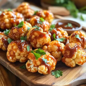 - 1 large head of cauliflower - 1 cup all-purpose flour (or gluten-free flour) - 1 tablespoon garlic powder - 1 tablespoon smoked paprika - 1 teaspoon cayenne pepper - Salt and pepper to taste - 1 cup BBQ sauce - Cooking spray or oil for air frying To make crispy BBQ cauliflower wings, you start with a large head of cauliflower. Cut it into bite-sized florets. This ensures each piece cooks evenly and gets crispy. Next, I use one cup of all-purpose flour. If you need a gluten-free option, substitute it with gluten-free flour. Now, let’s spice things up! I add garlic powder for flavor. Smoked paprika gives a nice depth, while cayenne pepper adds heat. Adjust the cayenne for your spice preference. Don't forget salt and pepper to taste. These seasonings make the wings pop! Finally, you'll need one cup of BBQ sauce. You can use store-bought or make your own. A light coat of cooking spray or oil helps in air frying. This step is key for crispy wings. First, rinse the large head of cauliflower under cool water. This removes any dirt or grit. Next, cut the cauliflower into bite-sized florets. Make sure the pieces are about the same size for even cooking. After cutting, pat the florets dry with a kitchen towel. This step is crucial since excess moisture can make the wings soggy. In a large mixing bowl, combine the dry ingredients. Use 1 cup of all-purpose flour, 1 tablespoon of garlic powder, 1 tablespoon of smoked paprika, 1 teaspoon of cayenne pepper, and some salt and pepper. Mix these well to ensure even seasoning. Now, slowly whisk in 1 cup of unsweetened almond milk. Keep whisking until the batter is smooth and well-combined. This will create a light coating for our cauliflower wings. Preheat your air fryer to 400°F (200°C). This step helps the wings cook evenly and get crispy. Lightly coat the air fryer basket with cooking spray or oil to prevent sticking. Dip each cauliflower floret into the batter, ensuring it is fully covered. Let any excess batter drip off before placing them in the air fryer. Arrange the coated cauliflower wings in a single layer in the basket. You may need to do this in batches. Cook the cauliflower wings for 12-15 minutes. Shake the basket halfway through for even cooking. The wings should turn golden and crispy. Once they are done, toss them in a large bowl with 1 cup of BBQ sauce until they are fully coated. Return the sauced wings to the air fryer in a single layer. Air fry them for an additional 5-7 minutes. This will help the sauce caramelize slightly. Once finished, remove the wings and let them cool for a minute before serving. To get that perfect crunch, drying the cauliflower is key. After rinsing, pat the florets dry with a towel. This step helps the batter stick and avoids sogginess. For cooking time and temperature, preheat your air fryer to 400°F (200°C). Cook the wings for 12-15 minutes, shaking the basket halfway. This ensures even cooking and a crisp finish. When it comes to seasoning, feel free to play around. You can add more smoked paprika for depth or adjust the cayenne for heat. If you want a twist, try adding a bit of honey or maple syrup to your BBQ sauce. For a homemade BBQ sauce, mix ketchup, brown sugar, vinegar, and your favorite spices. This will give your wings a unique taste. For a stunning presentation, serve your crispy wings on a large platter. Garnish with fresh parsley or green onions for color. Don't forget to add a small bowl of extra BBQ sauce for dipping! Pair these wings with crunchy celery or carrot sticks. Together, they make a great snack or party food. {{image_2}} You can play with the BBQ sauce for your wings. Try different flavors to make them unique. Some popular variations include: - Sweet and smoky BBQ sauce - Spicy chipotle BBQ sauce - Tangy apple cider BBQ sauce These sauces can switch up the taste. You can also mix honey or maple syrup with the sauce for sweetness. If you like heat, add hot sauce or red pepper flakes to your BBQ sauce. If you want to make these wings gluten-free, use gluten-free flour. Almond flour or coconut flour works well. For a dairy-free option, swap unsweetened almond milk with oat milk or soy milk. These changes keep the wings tasty and suitable for different diets. You can even use chickpea flour for a protein boost. If you don’t have an air fryer, you can bake the wings in the oven. Preheat your oven to 425°F (220°C). Place the coated cauliflower on a baking sheet lined with parchment paper. Bake for 20-25 minutes or until crispy, flipping halfway through. You can also fry the wings in oil for a crispy finish. Heat oil in a pan over medium heat and fry each floret until golden brown. This method gives a crunchy texture but takes more time and oil. These methods let you enjoy crispy BBQ cauliflower wings in different ways! To keep your crispy BBQ cauliflower wings fresh, store them in the fridge. Place them in an airtight container. This helps keep moisture out and flavor in. Try to eat them within three days for the best taste. If you plan to store them longer, freezing is a good option. When it’s time to enjoy leftovers, the best way to reheat them is in the air fryer. Set it to 350°F (175°C) and cook for about 5-7 minutes. This method keeps the wings crispy. You can also use an oven. Just set it to 350°F and bake for 10-15 minutes. To keep them crispy, avoid using the microwave. You can freeze these wings before or after cooking. If freezing before, coat the florets in batter. Lay them flat on a baking sheet and freeze until solid. Then transfer to a freezer-safe bag. If freezing after cooking, let them cool completely first. When you're ready to eat, thaw them in the fridge overnight. Reheat as mentioned above for the best results. Yes, you can use frozen cauliflower. However, fresh cauliflower gives a better texture. Frozen florets may become mushy when cooked. If you use frozen, thaw and pat them dry to remove excess moisture. This step helps keep them crispy in the air fryer. The spice level can be adjusted easily. The recipe includes cayenne pepper, which adds heat. If you want milder wings, reduce the cayenne to half a teaspoon or skip it altogether. For extra heat, add more cayenne or a splash of hot sauce to the BBQ sauce. Yes, this recipe works well for meal prep. You can make the cauliflower wings ahead of time and store them in the fridge. To reheat, air fry them again for a few minutes until crispy. This method keeps the flavor fresh and the texture crunchy. To summarize, we explored how to make crispy cauliflower wings. We covered the main ingredients, step-by-step instructions, and helpful tips for flavor and texture. You learned about sauce alternatives and storage options for leftovers too. These cauliflower wings are a tasty, healthy snack for any meal. Try different sauces and customize them to your taste. Enjoy experimenting with this easy recipe!