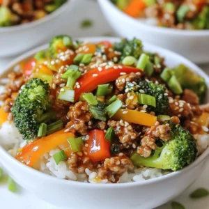 Bang Bang Ground Turkey Rice Bowls Easy and Flavorful