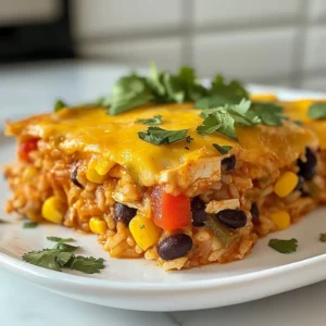 Chicken Enchilada Rice Casserole Tasty Weeknight Meal