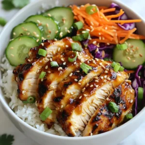 Korean BBQ Chicken Bowls with Gochujang Cream Delight