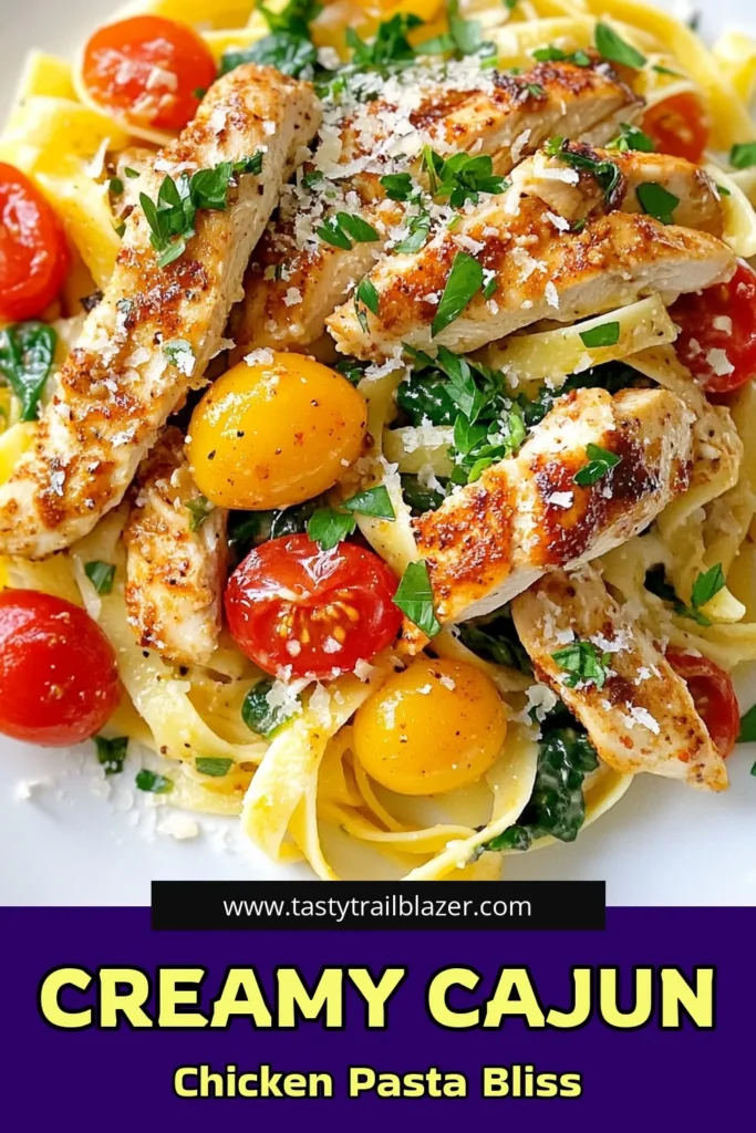 Indulge in this creamy Cajun chicken pasta that's an absolute dream! In just 30 minutes, you can whip up this easy chicken fettuccine perfect for a quick weeknight meal or cozy gatherings. This one-pot chicken dinner combines flavorful Cajun spices, tender chicken, and fresh veggies, creating a mouthwatering Cajun pasta dish. Try this delicious creamy pasta recipe tonight and watch it become a family favorite! Save for later! #CajunChickenPasta #CreamyPastaRecipes #EasyChickenDinner #OnePotPasta