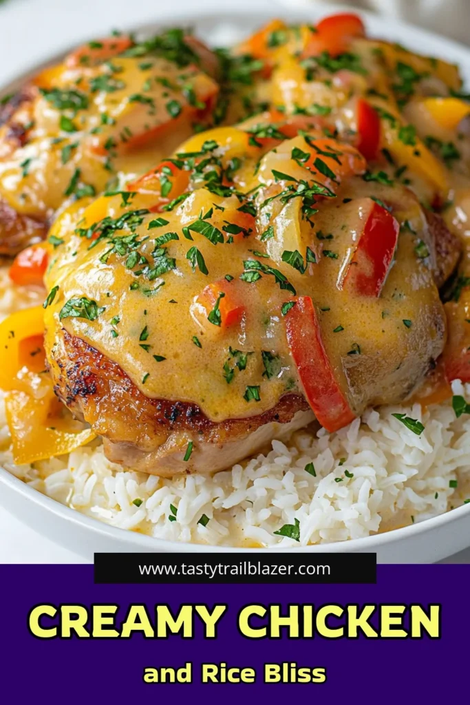 Indulge in this delicious smothered chicken recipe featuring creamy chicken thighs and fluffy rice for the ultimate chicken and rice dish. This easy one-pot chicken meal is perfect for busy weeknights or cozy family dinners. Cooked with fresh veggies and spices, it's comfort food at its best! Try this easy recipe today and experience the flavors in every bite. Save and share your favorite comfort food recipes! #SmotheredChicken #ComfortFood #EasyRecipes #ChickenAndRice