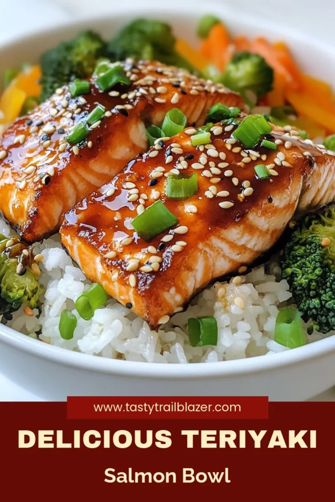 Looking for a delicious and quick dinner recipe? Try this teriyaki salmon recipe that combines tender salmon fillets with fluffy jasmine rice for a flavorful salmon rice bowl. Packed with veggies, this healthy salmon dish is perfect for any night of the week. Enjoy the savory teriyaki sauce drizzled over your meal and make it a winner at the dinner table! Save this inspiring recipe for later! #TeriyakiSalmon #SalmonRiceBowl #HealthyRecipes #QuickDinner