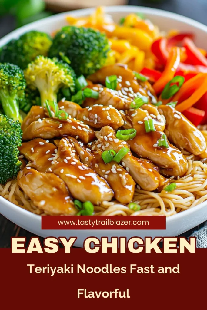 Discover how to whip up delicious Chicken Teriyaki Noodles with this easy chicken teriyaki recipe! This healthy noodle stir fry offers a quick dinner solution, ready in just 30 minutes. Featuring tender chicken, vibrant veggies, and a homemade teriyaki sauce, it's perfect for the whole family. Save this recipe for a flavorful meal that satisfies your cravings. Try it tonight! #ChickenTeriyakiNoodles #QuickDinnerRecipe #HealthyNoodleStirFry #HomemadeTeriyakiSauce