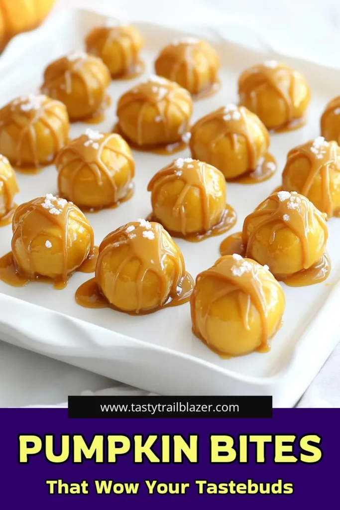 Indulge in the perfect fall treat with these No Bake Caramel Pretzel Pumpkin Bites! Combining creamy pumpkin, tangy cream cheese, and crunchy pretzels, these bites are a delightful sweet and salty snack. Ready in just 45 minutes and perfect for sharing, they’ll impress your guests at any autumn gathering. Click through to discover this easy recipe and make your fall celebrations extra special! #PumpkinRecipes #NoBakeDesserts #FallTreats #SweetAndSalty