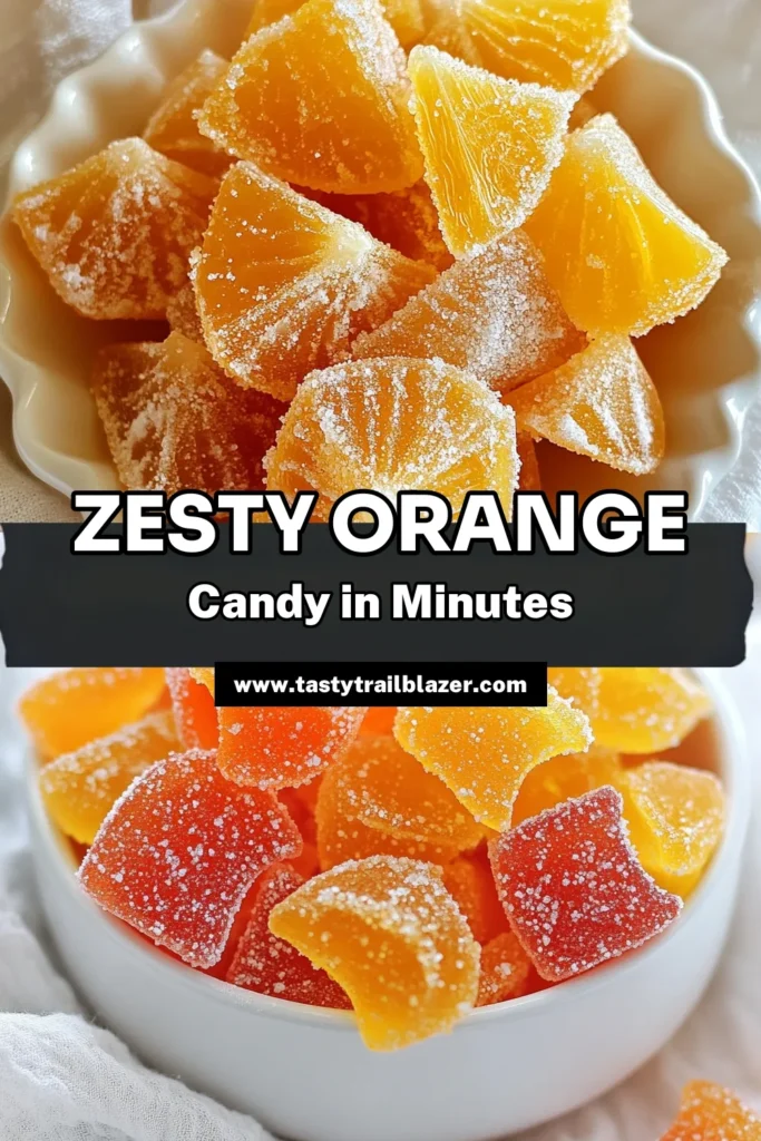 Create your own zesty orange candy recipe with this easy homemade hard candy! This orange flavored candy is perfect for satisfying your sweet tooth and impressing your friends. With just a few ingredients like orange extract and sugar, candy making at home has never been simpler. Try it today and enjoy a burst of citrus in every bite! Don't forget to save this delicious recipe! #HardCandy #CandyMaking #OrangeSweets #HomemadeCandy