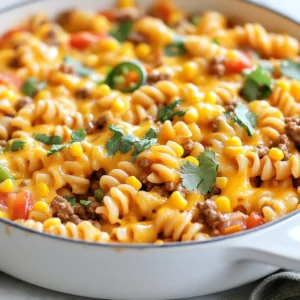 Cheesy Taco Pasta Skillet Quick and Flavorful Meal