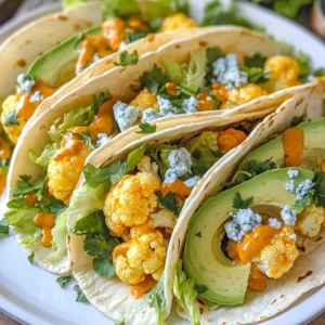 Buffalo Cauliflower Tacos Packed with Flavorful Goodness