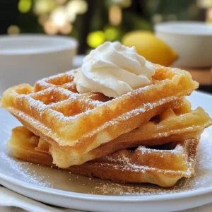 Here’s what you need to make Cinnamon Sugar Churro Waffles: - 1 cup all-purpose flour - 1 tablespoon baking powder - 1 teaspoon ground cinnamon - 1/2 teaspoon salt - 1/4 cup granulated sugar - 1/2 cup whole milk - 1/4 cup unsalted butter, melted - 1 large egg - 1 teaspoon vanilla extract - Cinnamon sugar coating: - 1/4 cup granulated sugar - 2 teaspoons ground cinnamon - Optional: Whipped cream for serving These ingredients come together to create a tasty treat. The blend of cinnamon and sugar gives these waffles a sweet, warm flavor. The melted butter adds richness, while the baking powder helps them rise and become fluffy. If you want a treat that feels special, this list has all you need. The whipped cream is a fun choice for topping. It adds creaminess and extra sweetness. You can also use chocolate syrup, fresh fruit, or nuts for more flavor. This recipe is flexible, so feel free to get creative! {{ingredient_image_1}} First, grab a large bowl. In it, whisk together: - 1 cup all-purpose flour - 1 tablespoon baking powder - 1 teaspoon ground cinnamon - 1/2 teaspoon salt - 1/4 cup granulated sugar Make sure all the dry ingredients mix well. This step is key for even flavor. Next, take another bowl. Combine these wet ingredients: - 1/2 cup whole milk - 1/4 cup unsalted butter, melted - 1 large egg - 1 teaspoon vanilla extract Mix until smooth. This blend adds moisture and flavor to your waffles. Now, pour the wet mix into the dry mix. Stir gently until just combined. Don’t overmix! A few lumps are okay. Overmixing can make the waffles tough. Preheat your waffle iron according to the manual. Grease it lightly with non-stick spray or melted butter. Pour about 1/2 cup of batter into the iron. Cook for 3-5 minutes. You want them golden brown and crispy. While the waffles cook, prepare the cinnamon sugar mixture. In a shallow dish, mix: - 1/4 cup granulated sugar - 2 teaspoons ground cinnamon Once the waffles are done, carefully remove them. Coat each side in the cinnamon sugar mix. Press gently to make sure it sticks. Enjoy your delicious creation warm! To make the best cinnamon sugar churro waffles, avoid overmixing the batter. When you mix, stop as soon as the flour disappears. A few lumps are just fine. This keeps your waffles light and fluffy. For cooking times, aim for 3-5 minutes. This ensures your waffles turn golden brown and crispy. Use a good waffle iron for even cooking. A non-stick model works best. It helps prevent sticking and makes cleanup easy. You will also need mixing bowls for your ingredients. A whisk is great for mixing dry and wet items. A spatula is helpful for serving too. One big mistake is overcooking or undercooking the waffles. Keep an eye on the timer and your waffle iron. It’s also key to grease the waffle iron well. If you skip this, the waffles may stick and break apart. Always use non-stick spray or melted butter for best results. Pro Tips Use Fresh Ingredients: Always use fresh baking powder and spices to ensure the best rise and flavor in your waffles. Don't Overmix: Mix the batter until just combined to keep the waffles fluffy. A few lumps are perfectly fine! Temperature Matters: Make sure your waffle iron is preheated properly; this helps achieve that perfect crispy exterior. Coat Immediately: Coat the waffles in cinnamon sugar right after cooking while they're still warm for better adherence. {{image_2}} You can add fun flavors to your churro waffles. Try mixing in chocolate chips or nuts for a tasty twist. This makes the waffles richer and more exciting. You can also use different spice blends. How about adding nutmeg or ginger? These spices can give your waffles a unique taste. Toppings can change the game for your waffles. Fresh fruits like strawberries or bananas add color and flavor. You can drizzle flavored syrups, like maple or caramel, for extra sweetness. If you want a real treat, serve the waffles with ice cream or whipped cream. This makes for a delightful dessert that everyone will love. If you need gluten-free waffles, I have a solution. Simply swap the all-purpose flour with gluten-free alternatives. Almond flour or oat flour works great. This way, everyone can enjoy these delicious churro waffles without worry. To keep your leftover waffles fresh, place them in an airtight container. This helps prevent them from drying out. You can also wrap them in plastic wrap before putting them in the container. Store them in the fridge for up to three days. If you have more than a few, consider freezing some. When reheating your waffles, you have two great options: the oven or the microwave. The oven warms them evenly and keeps them crispy. Preheat your oven to 350°F (175°C) and bake for about 5-7 minutes. The microwave is faster but can make them soft. If you go this route, heat them for 15-30 seconds. To keep crispness, try reheating in a toaster for a few minutes. Freezing waffles is simple. First, let them cool completely. Then, lay them flat on a baking sheet and freeze for about an hour. This keeps them from sticking together. Once frozen, transfer them to a freezer-safe bag. Squeeze out as much air as you can. They can stay in the freezer for up to two months. When you want to eat them, thaw overnight in the fridge before reheating. Cinnamon Sugar Churro Waffles are a fun twist on classic waffles. They have a crunchy outside and a soft inside. The waffles are coated in a sweet mix of cinnamon and sugar. This gives each bite a warm, cozy flavor. You can think of them as a mix between churros and waffles. They taste fantastic on their own or with toppings. Yes, you can prepare these waffles ahead of time! Store leftover waffles in an airtight container in the fridge. They stay fresh for up to three days. When you want to eat them again, just reheat. You can use an oven or a toaster to warm them up. This will help keep them crispy. There are many tasty toppings to enjoy with these waffles! Here are some popular choices: - Whipped cream - Fresh fruits like strawberries or bananas - Chocolate syrup - Caramel sauce - Ice cream for a sweet treat Making the batter dairy-free is easy! You can swap whole milk for almond milk or oat milk. For butter, use coconut oil or a dairy-free butter spread. These swaps keep the flavor while making the recipe safe for dairy-free diets. Absolutely! You can try different sweeteners in this recipe. Here are some options: - Honey or maple syrup can replace granulated sugar. - Coconut sugar is a great alternative, too. - Stevia or monk fruit can work for a low-calorie option. Just adjust the amount to your taste. You now have a solid framework for delicious Cinnamon Sugar Churro Waffles. We covered the key ingredients, detailed steps, and helpful tips to make them perfect. Remember, avoid overmixing and check your cooking times for the best results. Feel free to get creative with flavors and toppings that suit your taste. If you store leftovers properly, they can be enjoyed later. Enjoy making and sharing these tasty waffles with friends and family!