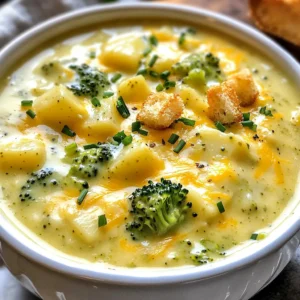 Broccoli Potato Cheese Soup Creamy Comfort Dish