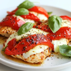 Roasted Red Pepper Mozzarella Chicken Delightful Recipe