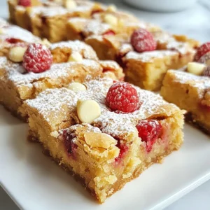 White Chocolate Raspberry Blondies Simple and Tasty Treat