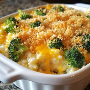 Cheesy Broccoli Rice Bake Tasty and Comforting Dish