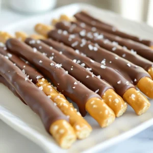 Chocolate Dipped Peanut Butter Pretzels Delight
