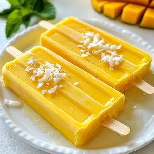 Coconut Mango Popsicles Refreshing Summer Treat