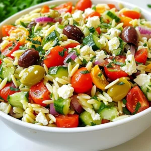 Greek Lemon Orzo Salad Fresh and Flavorful Recipe