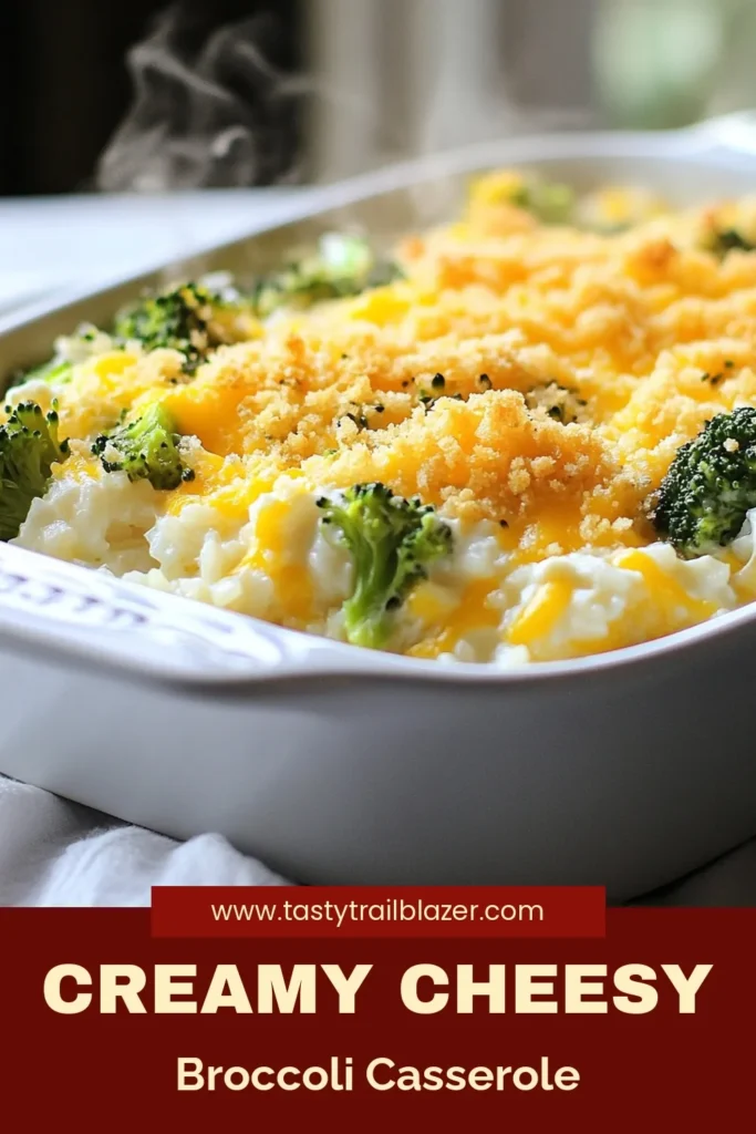 Discover the ultimate Cheesy Broccoli Rice Casserole, a delightful Vegetarian Comfort Food that’s perfect for family dinners. This Easy Casserole Recipe combines fresh broccoli, sharp cheddar, and cream cheese for a rich, satisfying dish. Ideal for busy nights, this Broccoli Cheddar Bake will have everyone asking for seconds! Try it now and make mealtime memorable. Don't forget to save this family-friendly dinner recipe! #VegetarianRecipes #CasseroleLove #ComfortFood #EasyDinnerIdeas