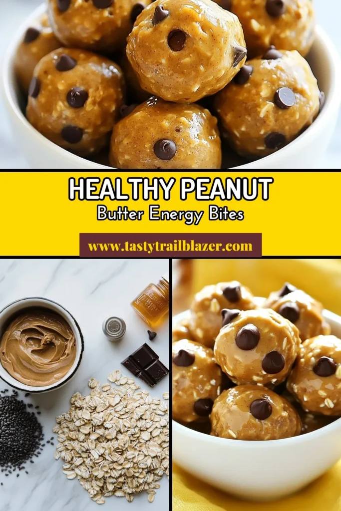 Looking for a delicious and nutritious treat? Try these Peanut Butter Protein Bites! Packed with wholesome ingredients, this easy peanut butter recipe is perfect for a healthy snack. Enjoy these no-bake protein snacks made with chocolate protein powder and oats. Ideal for a quick energy boost, these chocolate protein energy bites are a must-try! Save this recipe for your next snack attack! #HealthySnacks #NoBake #ProteinBites #EasyRecipes