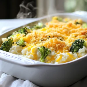 Cheesy Broccoli Rice Casserole Easy Comfort Dish