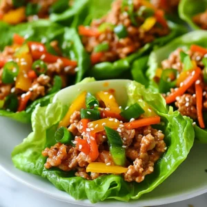 Spicy Korean Chicken Lettuce Cups Fresh and Flavorful