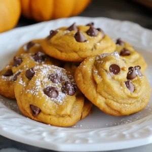 Chewy Pumpkin Chocolate Chip Cookies Delicious Delight