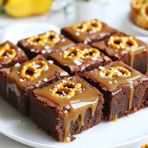 Salted Caramel Pretzel Brownies Decadent Delight Treat