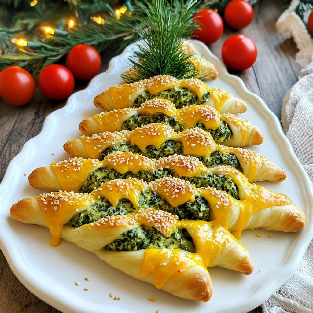 Christmas Tree Spinach Dip Breadsticks Delight