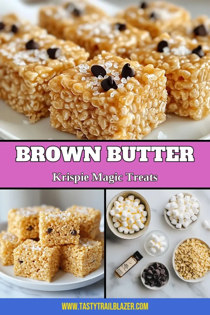 Indulge in these irresistible Brown Butter Rice Krispie Treats that will elevate your snack game! This easy Rice Krispies Treats recipe transforms ordinary ingredients into a delicious homemade treat with brown butter and optional chocolate. Perfect for gatherings or a sweet craving, these treats are simple to make and can be dressed up for any occasion. Try them today! #BrownButterRiceKrispieTreats #EasyMarshmallowTreats #HomemadeTreats #ChocolateRiceKrispieSquares