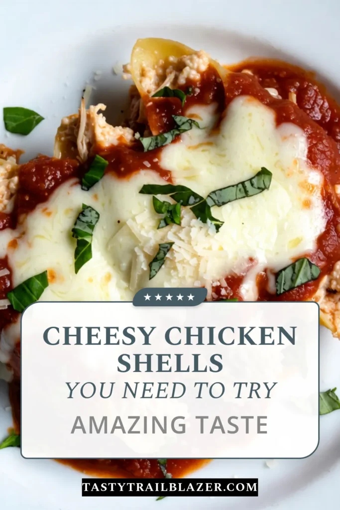 Indulge in cheesy chicken parmesan stuffed shells, a delicious twist on a classic! This stuffed pasta shells recipe combines tender chicken, creamy ricotta, and rich marinara, making it one of the easiest chicken pasta recipes you'll ever try. Perfect for family dinners, this chicken parmesan casserole is full of flavor. Baked stuffed shells with cheese are sure to impress! Try it today and save the recipe! #ChickenParmesan #StuffedShells #EasyDinner #PastaRecipes