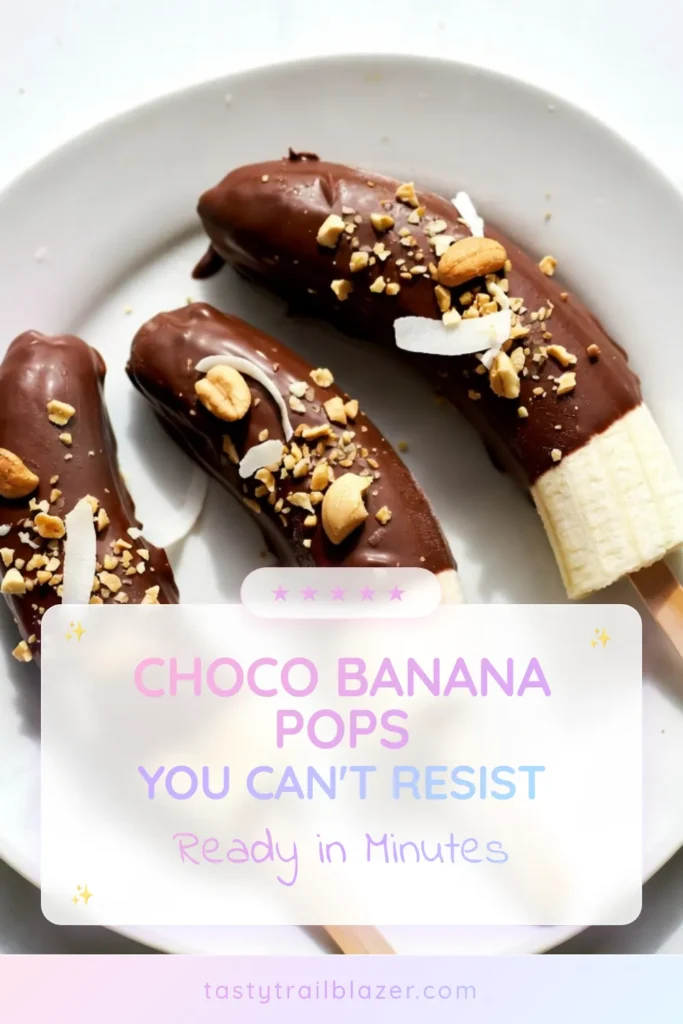Indulge in these delightful Choco-Banana pops, a perfect blend of healthy frozen treats and a chocolate dipped banana recipe that everyone will love. These easy dessert recipes are not only tasty but also fun to make! Try these banana popsicle ideas for a refreshing treat that the whole family can enjoy. Save this recipe for your next gathering and dive into the deliciousness! #ChocoBananaPops #HealthyFrozenTreats #EasyDessertRecipes #BananaPopsicleIdeas
