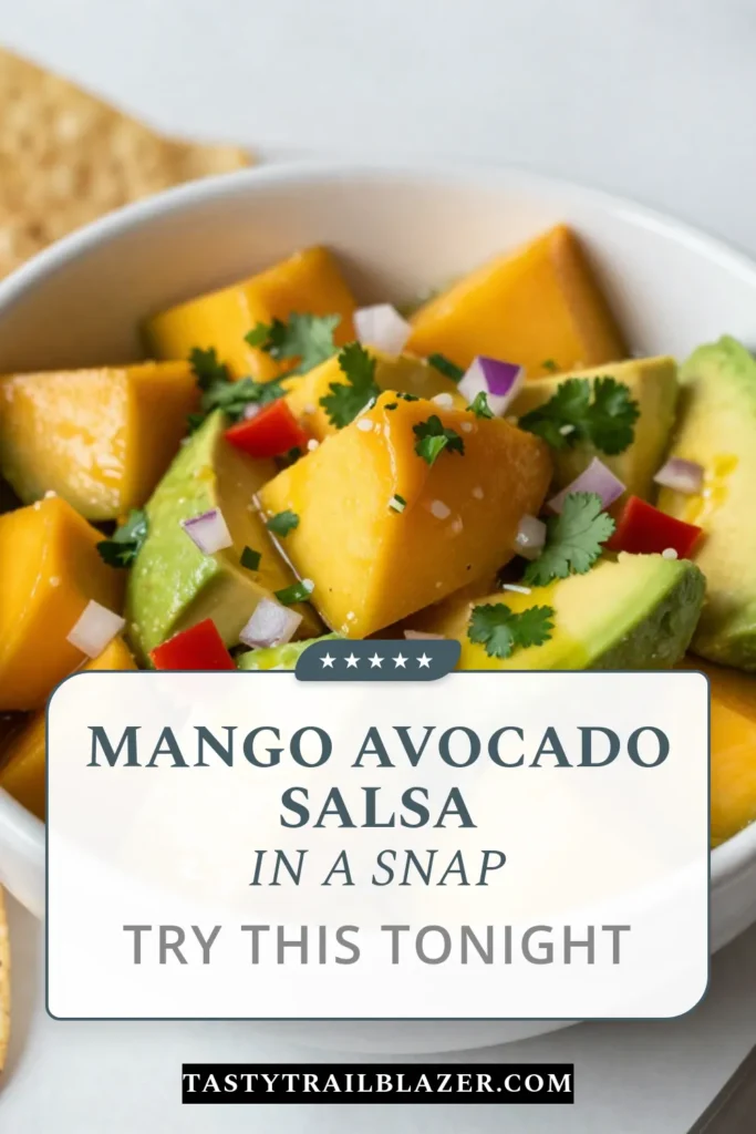 Elevate your gatherings with this vibrant Mango Avocado Salsa recipe! This healthy fruit salsa brings together diced mango and creamy avocados, topped with a hint of lime for a refreshing kick. Perfect as a fresh salsa recipe or a spicy mango salsa, it’s a crowd-pleaser for any occasion. Try this avocado salsa with lime that’s ready in just 30 minutes. Click to discover the full recipe and make it today! #MangoAvocadoSalsa #FreshSalsaRecipe #HealthyFruitSalsa #SpicyMangoSalsa