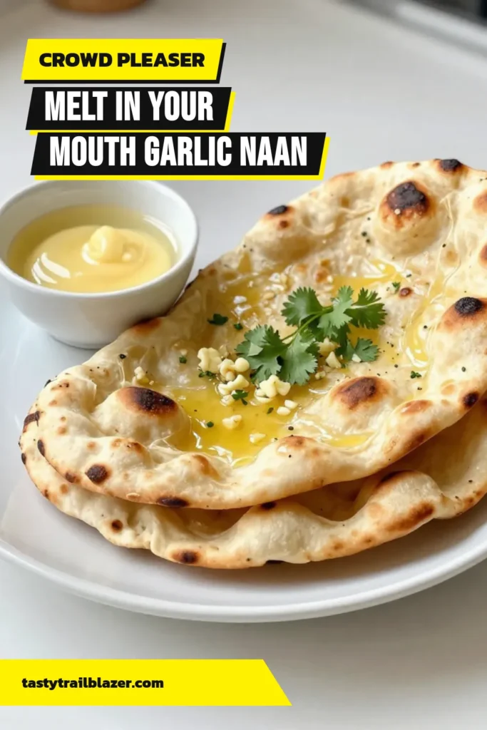 Discover how to make buttery garlic naan with this easy naan bread recipe! Create delicious garlic naan from scratch using simple ingredients like yogurt and all-purpose flour. Perfect for dipping or as a side, this homemade naan recipe will elevate your meals. Join the naan-making fun and impress your family tonight! Save this buttery garlic naan recipe for later! #HomemadeNaan #EasyNaanBread #GarlicNaan #NaanWithYogurt