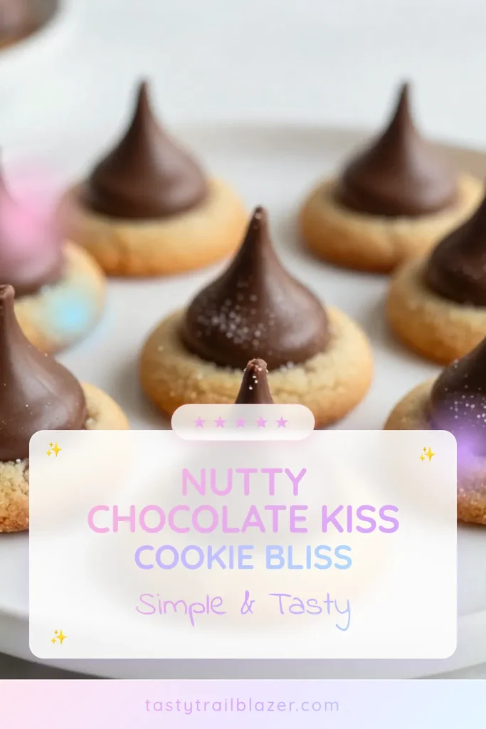 Indulge in the delightful flavors of Nutty Chocolate Kiss Cookies with this easy peanut butter cookies recipe! Perfect for any occasion, these homemade nutty cookies combine creamy peanut butter and sweet chocolate kisses for a treat everyone will love. Quick baking recipes like this one allow you to whip up delicious treats in no time. Try it today and impress your friends! Save this recipe for later. #PeanutButterCookies #ChocolateKissCookies #BakingRecipes #HomemadeCookies