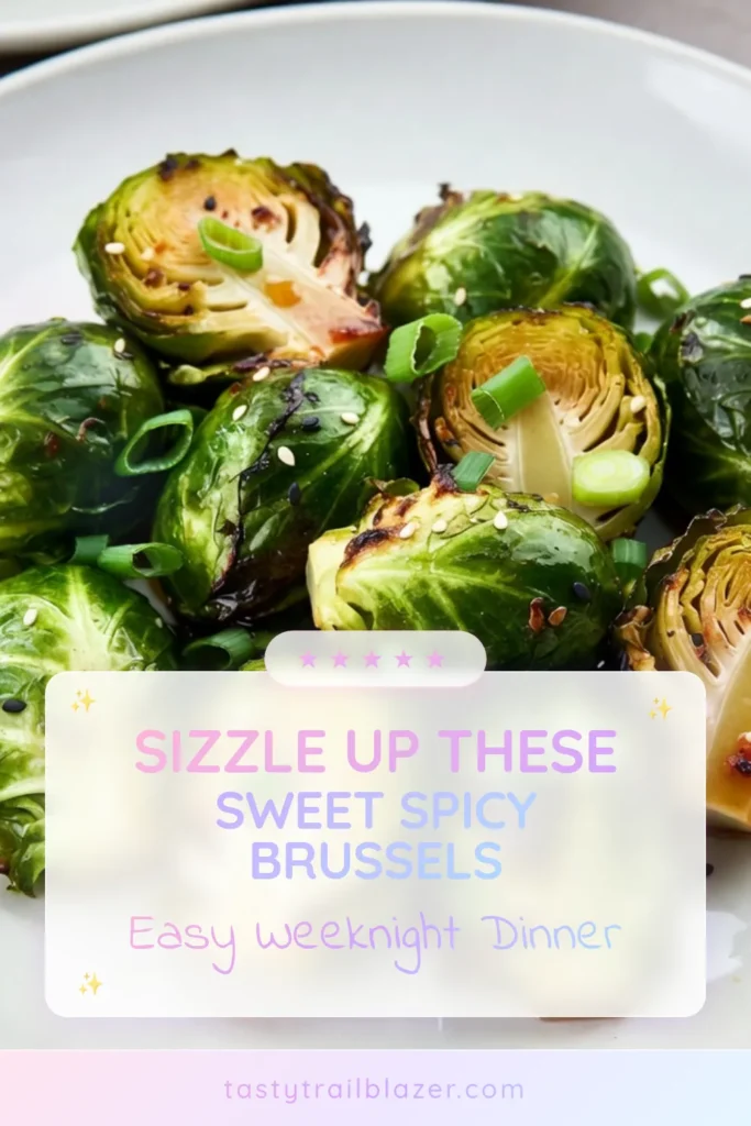 Looking for a delicious and healthy side dish? Try these Honey Sriracha Brussels Sprouts! This roasted Brussels sprouts recipe features a sweet and spicy glaze made with honey and Sriracha, elevating your Brussels sprouts with honey flavor. Perfect as a spicy Brussels sprouts side dish, this healthy Brussels sprouts recipe is a must-try! Save this recipe and impress your guests! #BrusselsSprouts #HealthyEats #SideDish #RecipeIdeas
